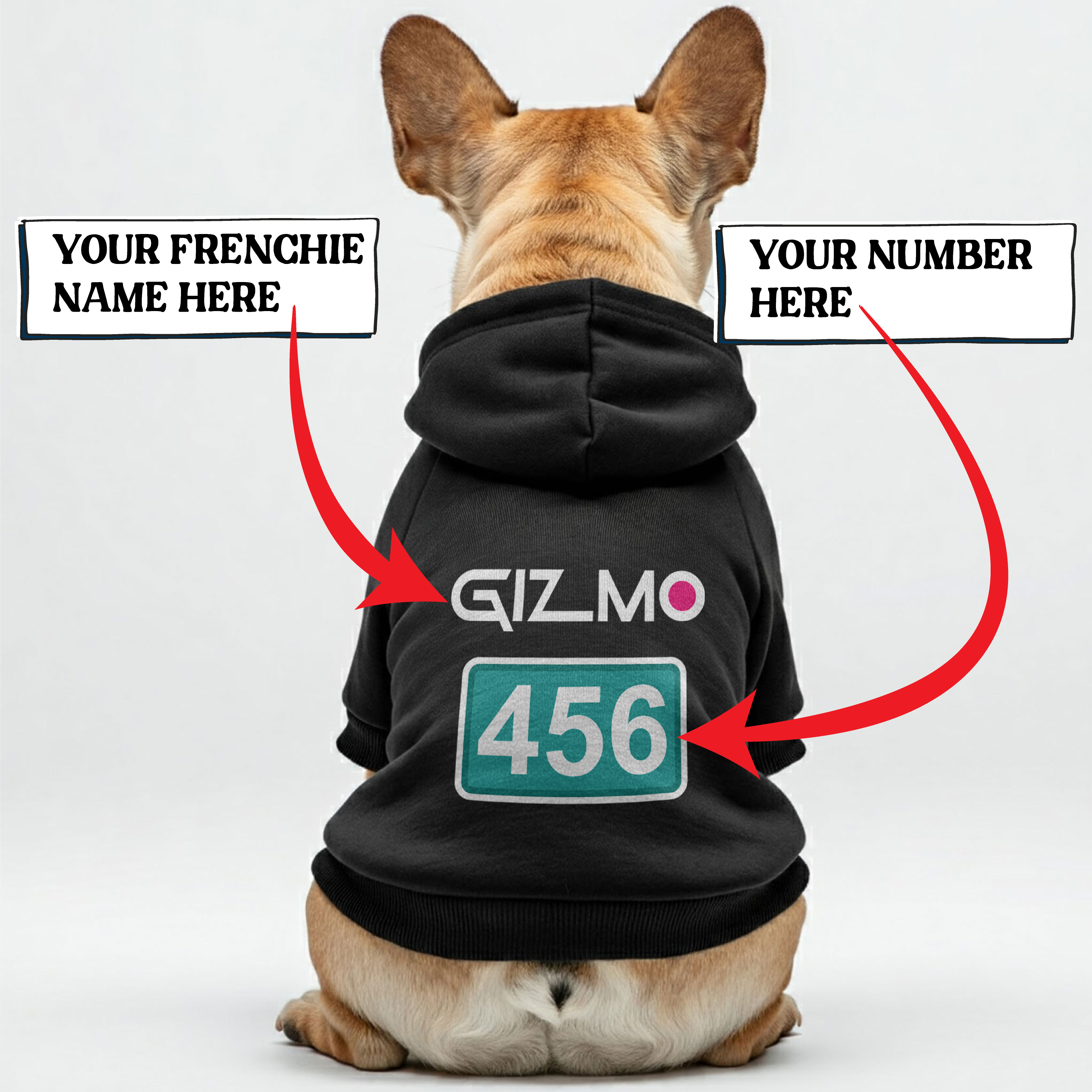 French Bulldog Stylish Fleece Hoodie for Brachycephalic Dogs-fadou