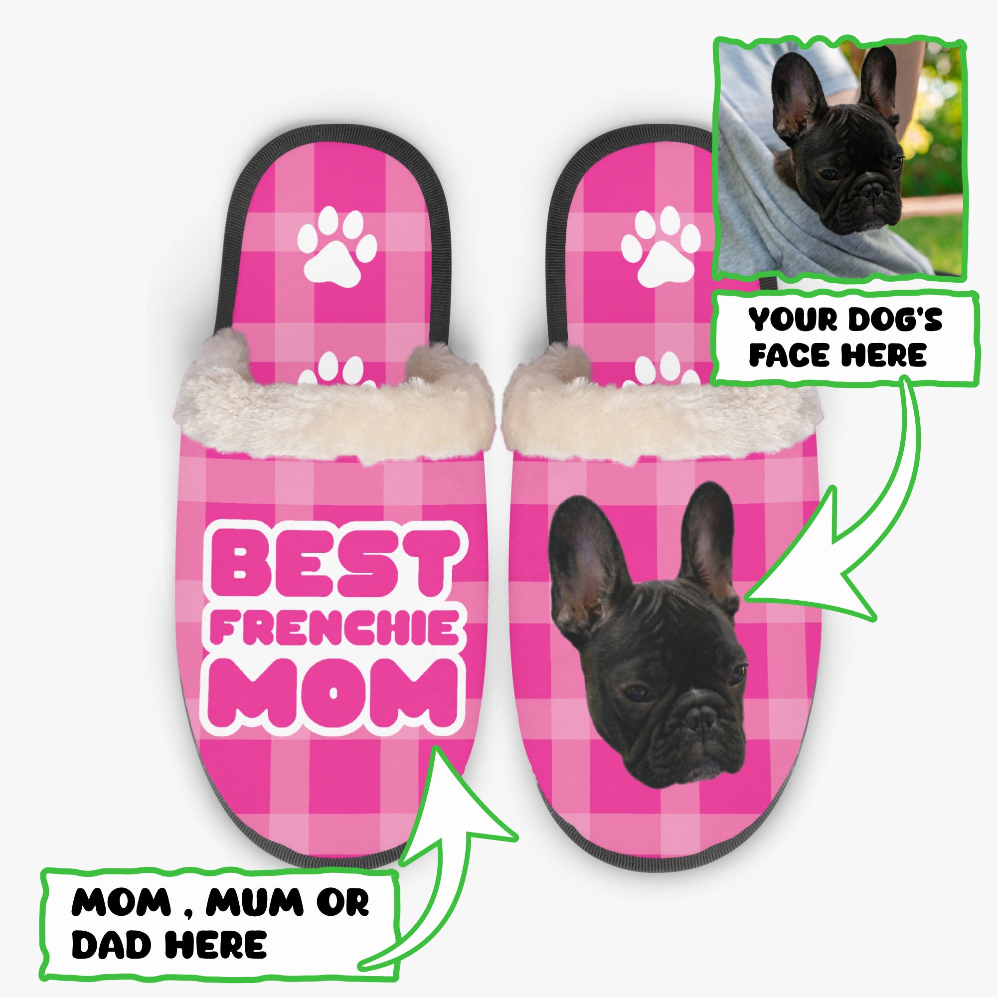 French Bulldog Cozy Soft House Shoes for Bulldog Owners-fadou