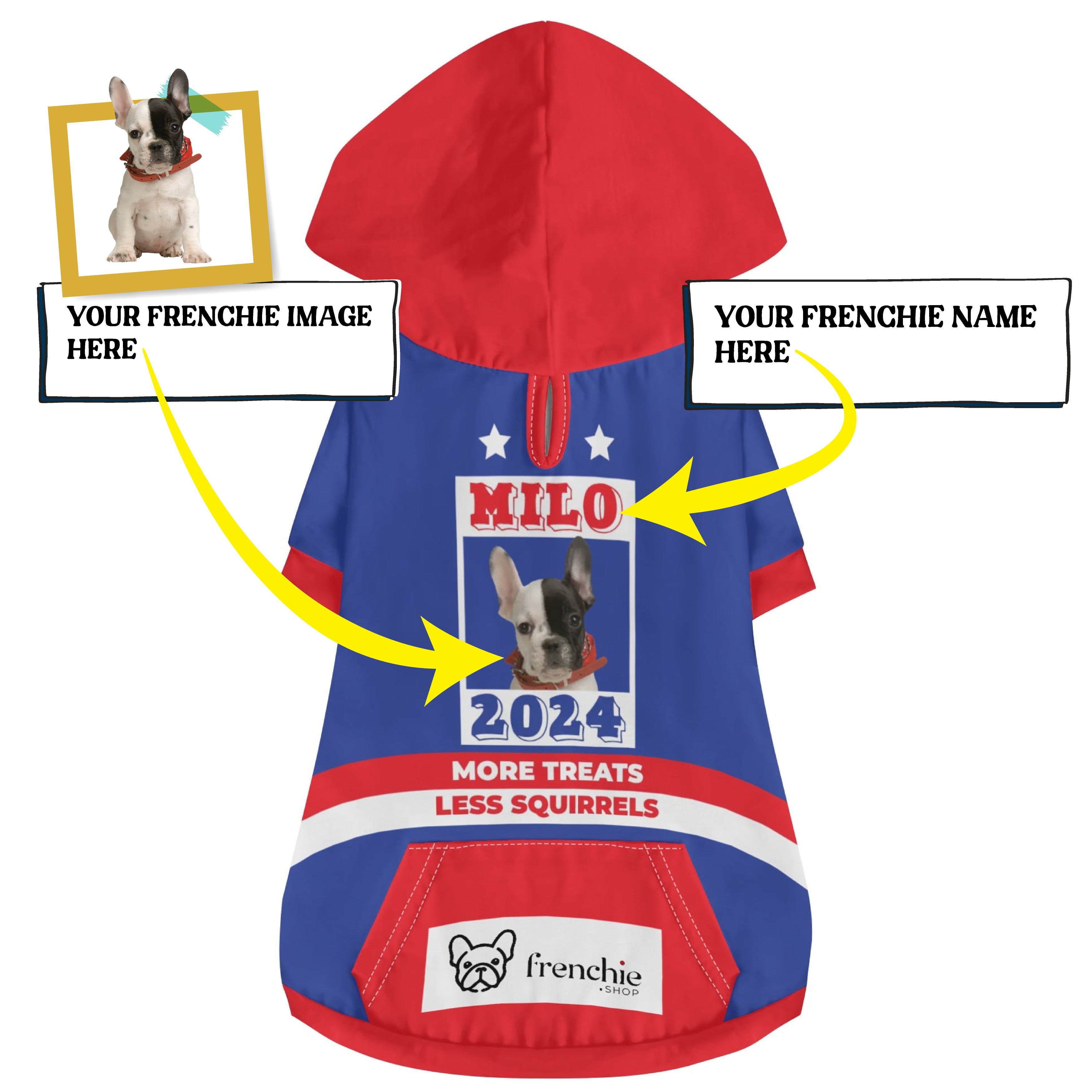French Bulldog Custom Fleece Hoodie for Training Sessions-fadou