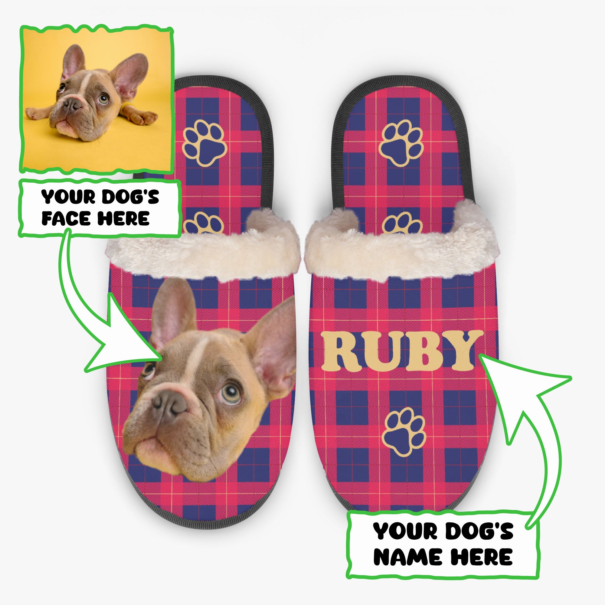 Personalized Cozy Slippers for Frenchie Enthusiasts Gifts-fadou