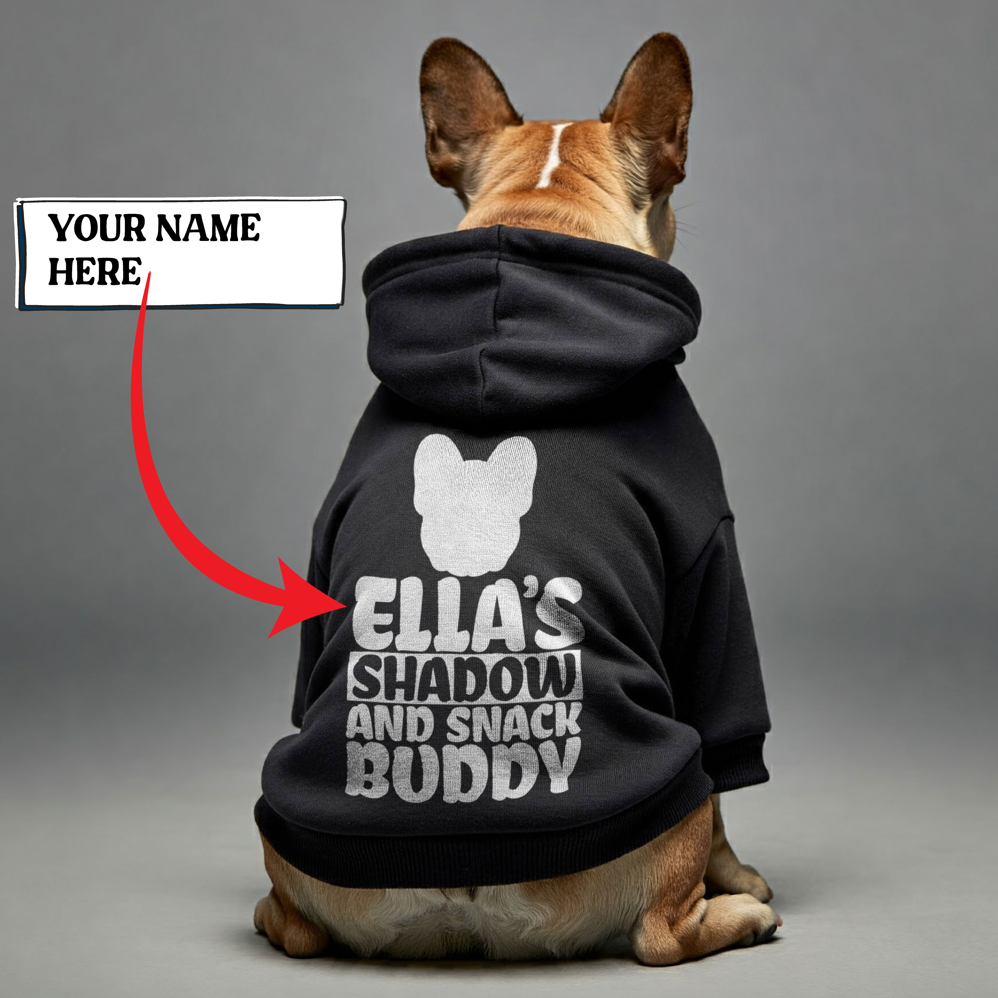 Personalized French Bulldog Hoodies with Owner's for French Bulldogs-fadou