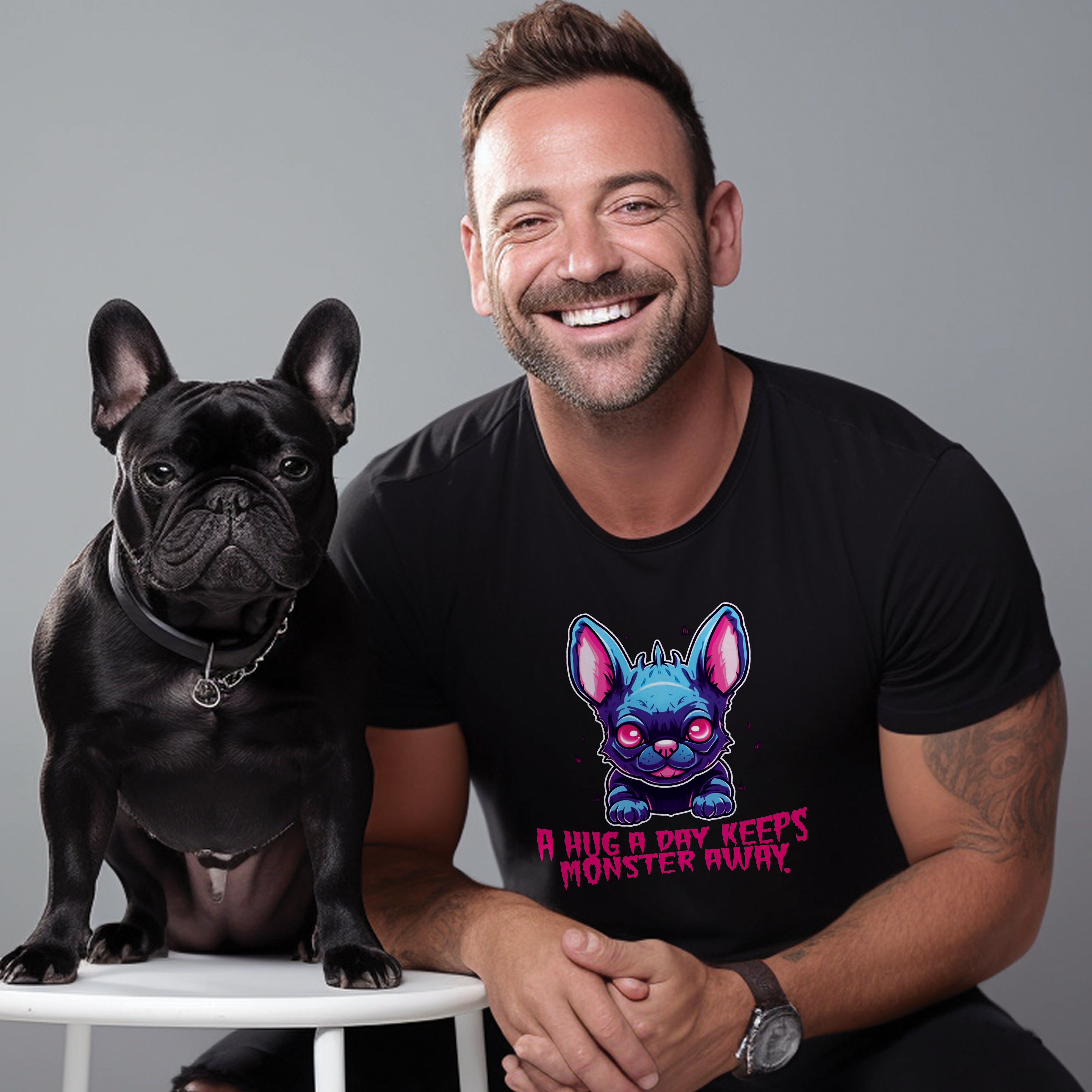 Charm French Bulldog Dog Lover Tee for Frenchie Enthusiasts-fadou