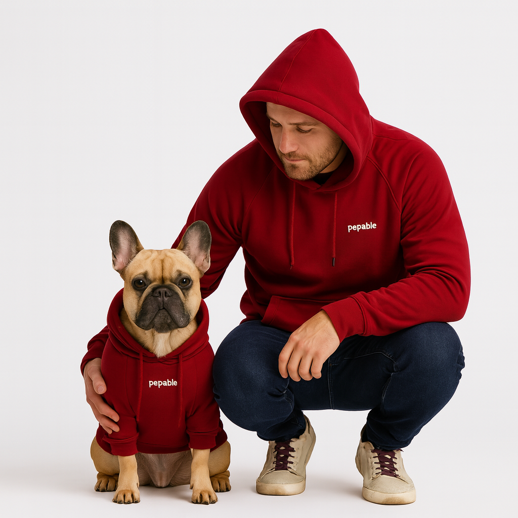 French Bulldog Velvet Fleece Hoodie for Flat-Face Breeds-fadou