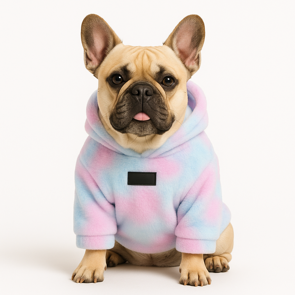 French Bulldog Plush Pet Sweatshirt for Outdoor Adventures-fadou