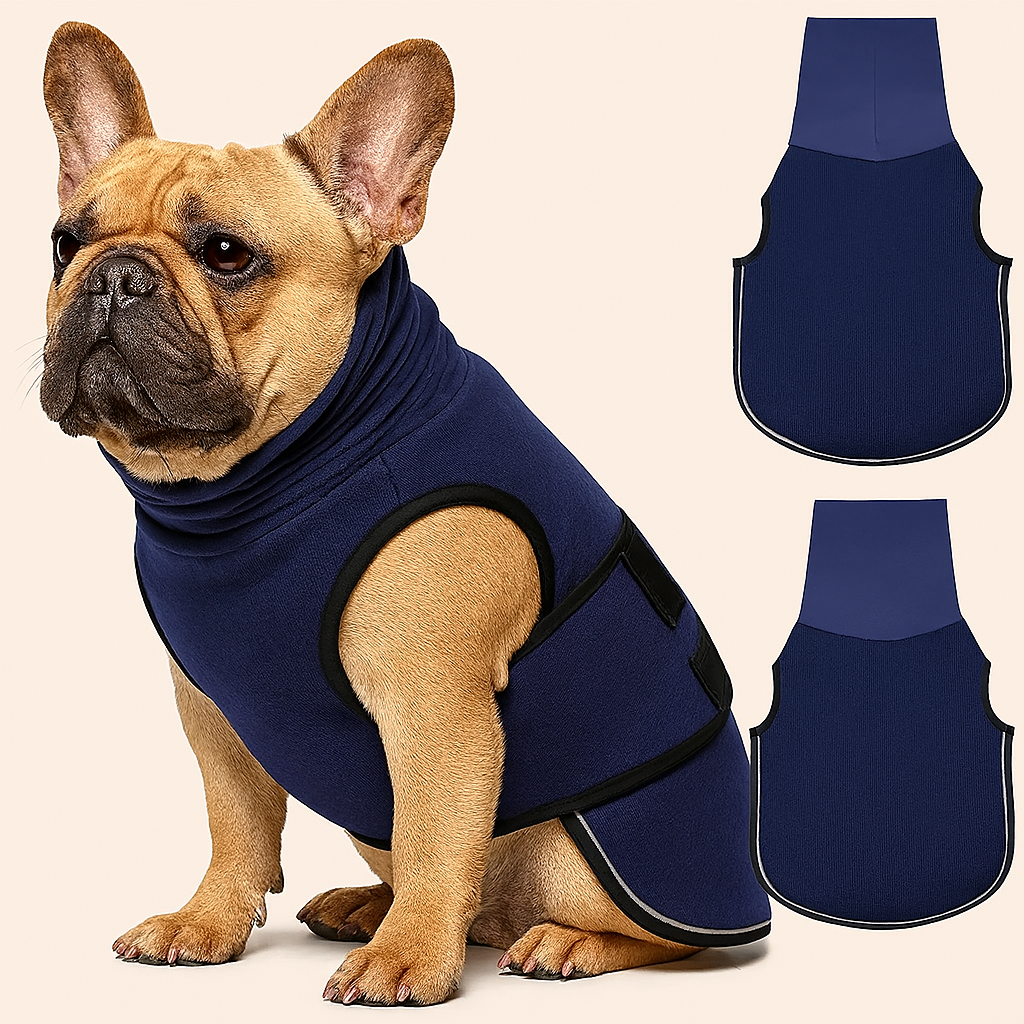 French Bulldog Hooded Winter Jacket for Short-Nosed Dogs-fadou