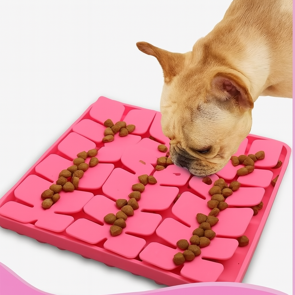 French Bulldog Slow Feeder Pet Bowl for Outdoor Adventures-fadou