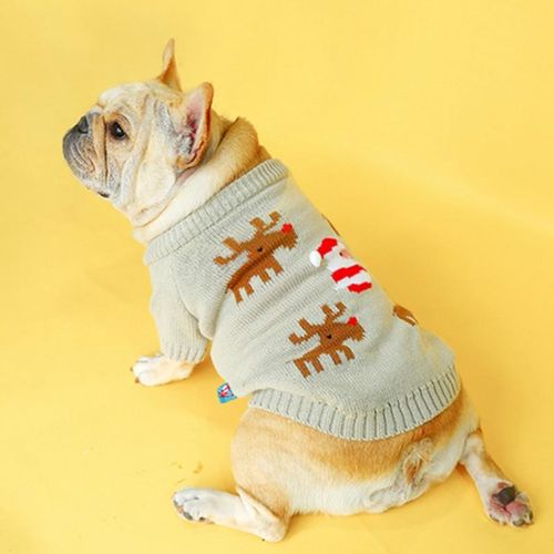 French Bulldog Warm Knit Sweater for Brachycephalic Dogs-fadou