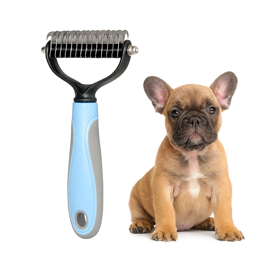 Combix French Bulldog Grooming Brush for Short-Nosed Dogs-fadou