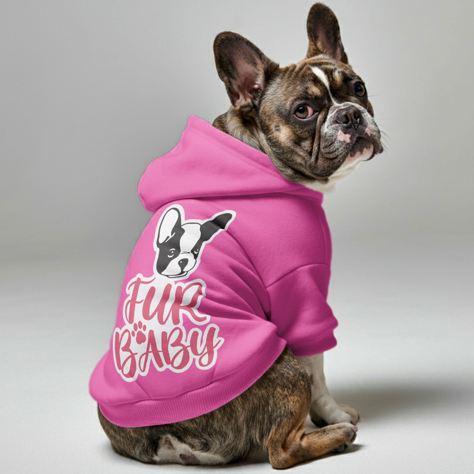 French Bulldog Personalized Pet Sweatshirt for Flat-Face Breeds-fadou