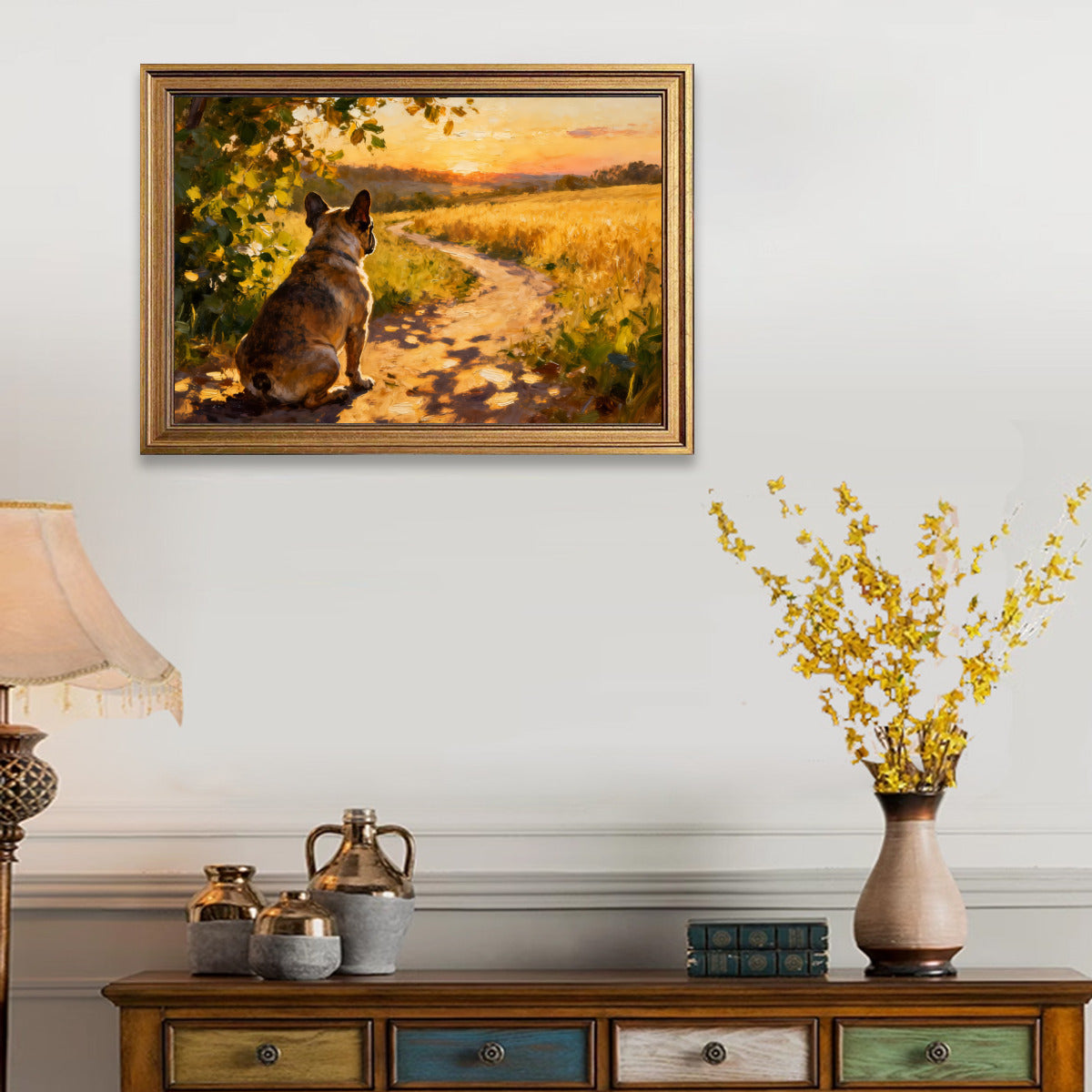 Bowie French Bulldog Framed Poster for Frenchie Enthusiasts-fadou
