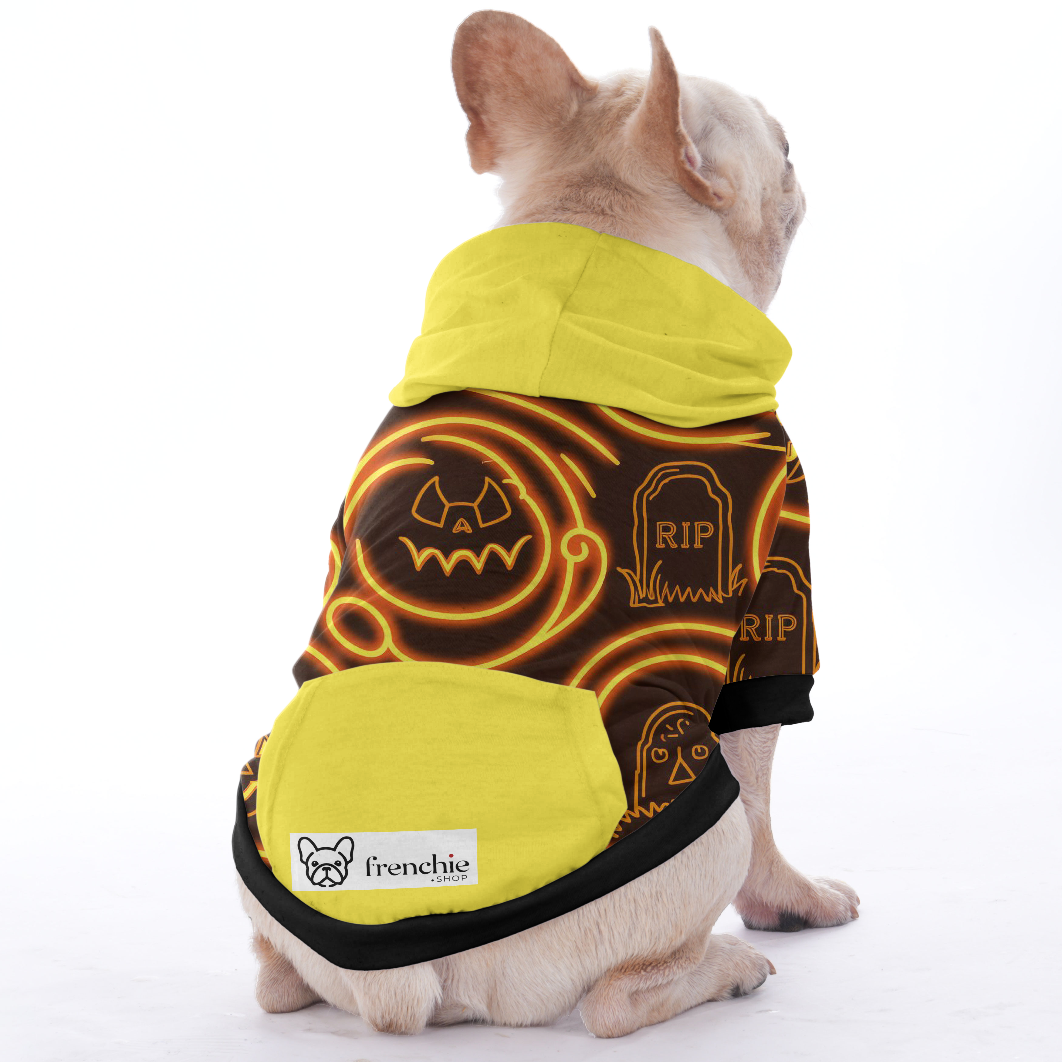 French Bulldog Halloween Dog Hoodie for Flat-Face Breeds-fadou