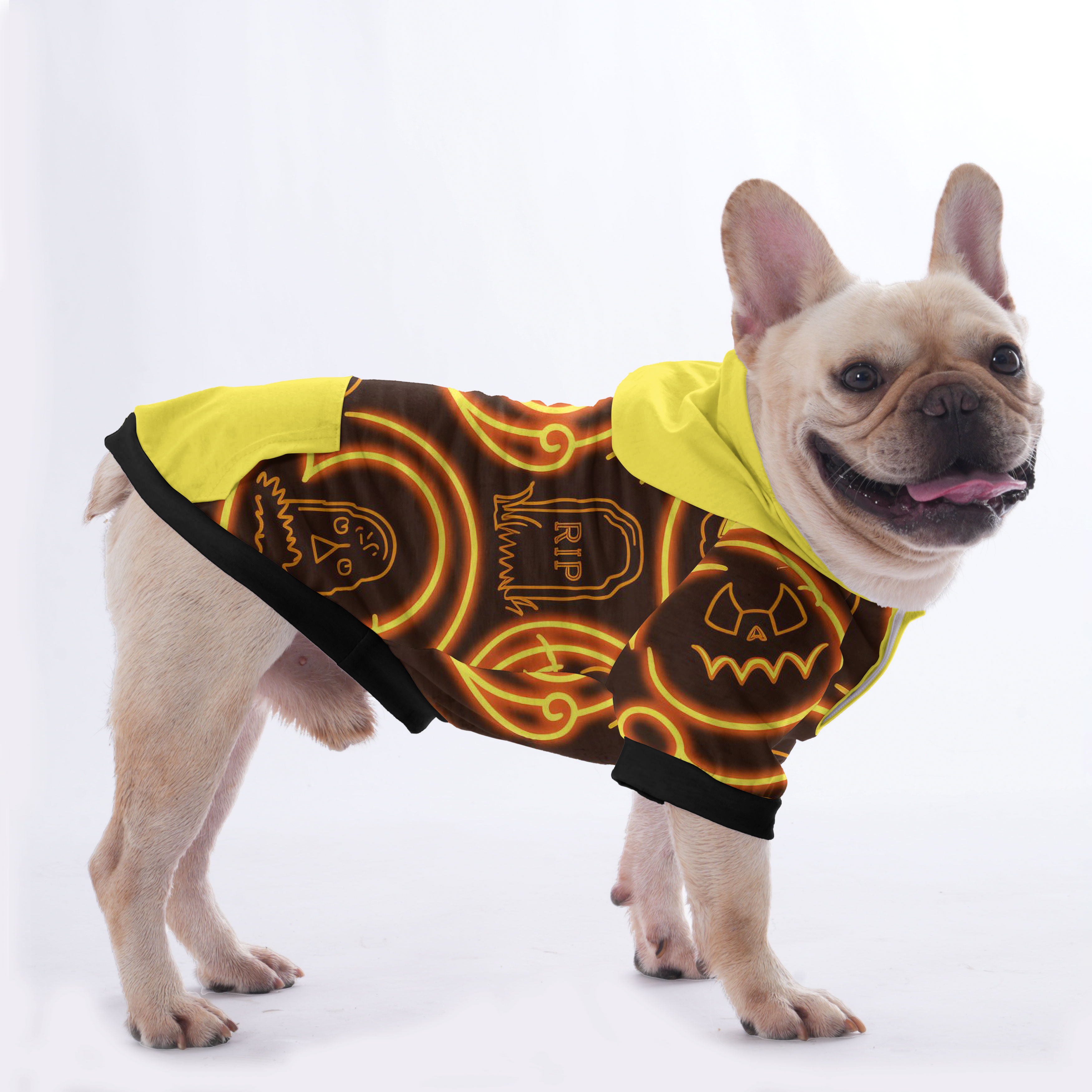 French Bulldog Halloween Dog Hoodie for Flat-Face Breeds-fadou