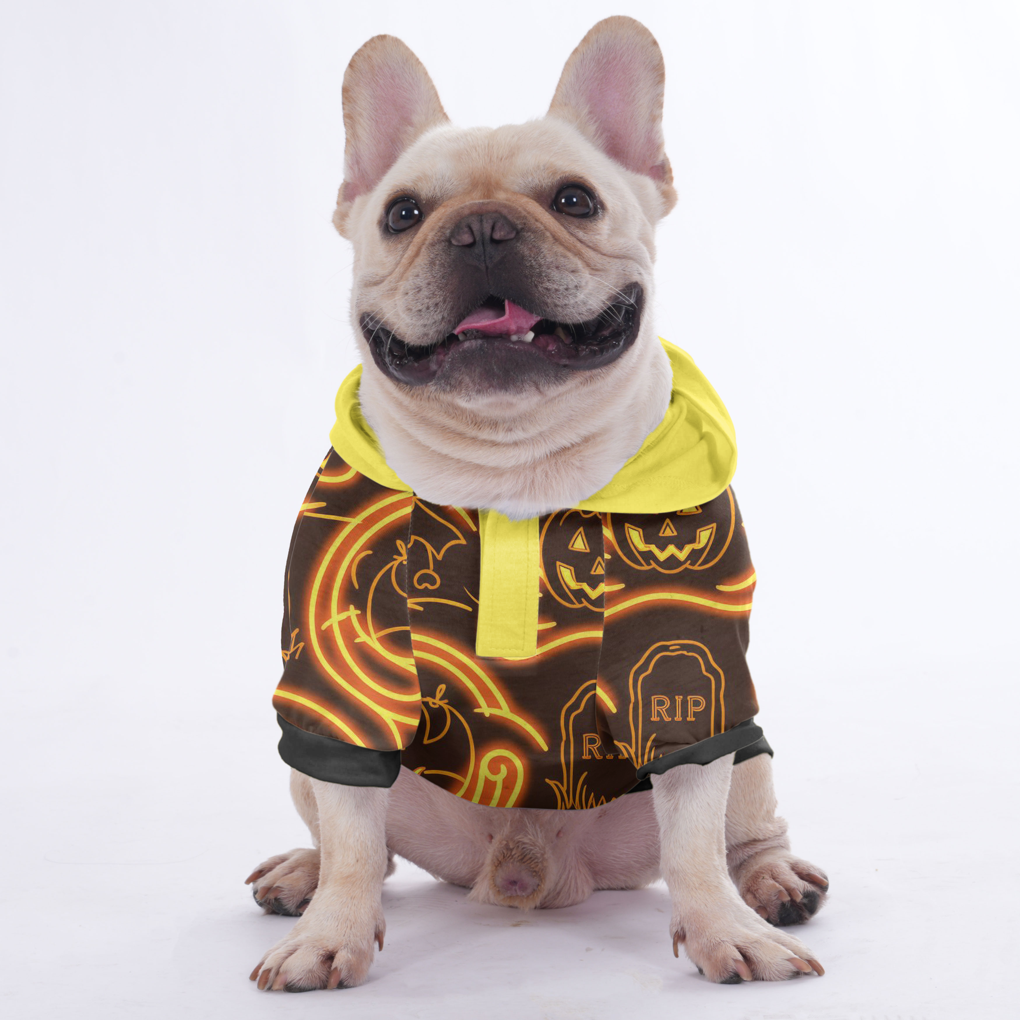 French Bulldog Halloween Dog Hoodie for Flat-Face Breeds-fadou