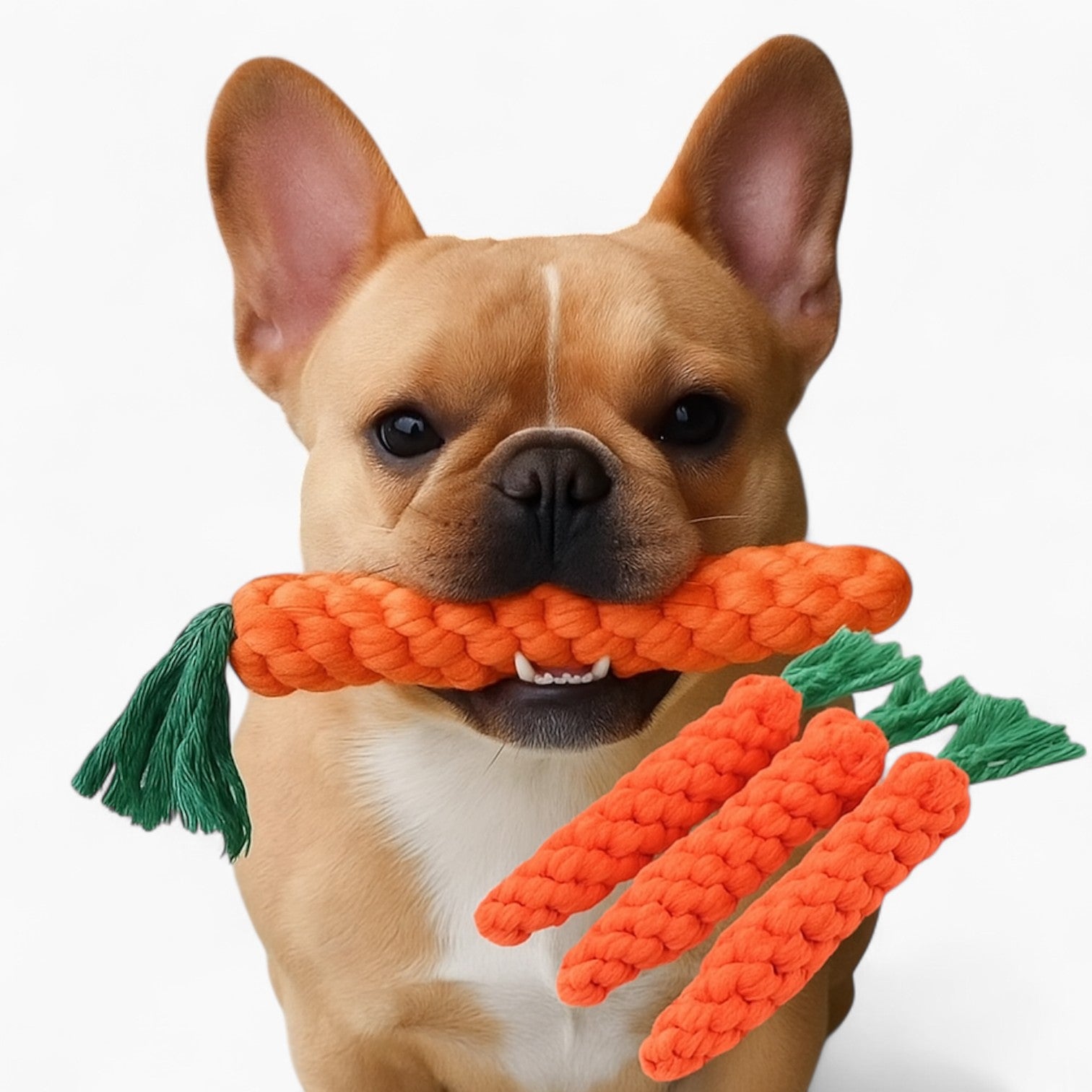 French Bulldog Dental Plush Play Toy for Brachycephalic Dogs-fadou