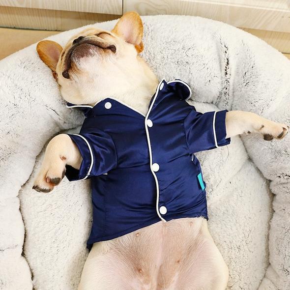 Silk French Bulldog Cozy Pajama Set for Dog Moms & Dads-fadou
