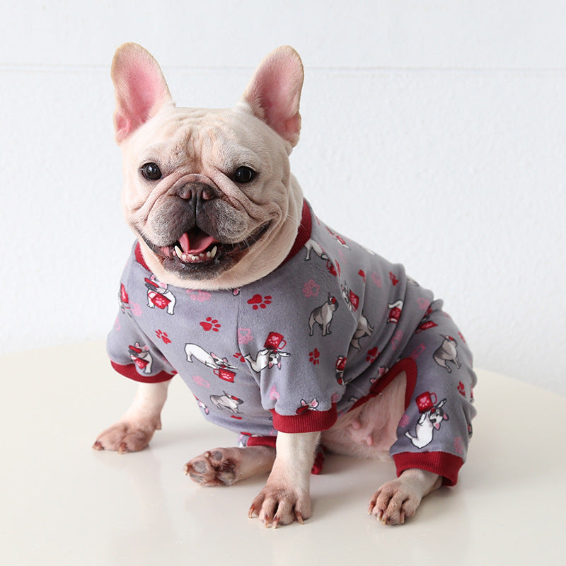Dreamy French Bulldog Cozy Pajama Set for Bulldog Owners-fadou