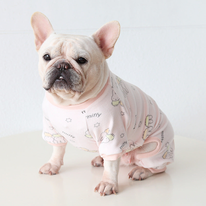 Dreamy French Bulldog Cozy Pajama Set for Bulldog Owners-fadou