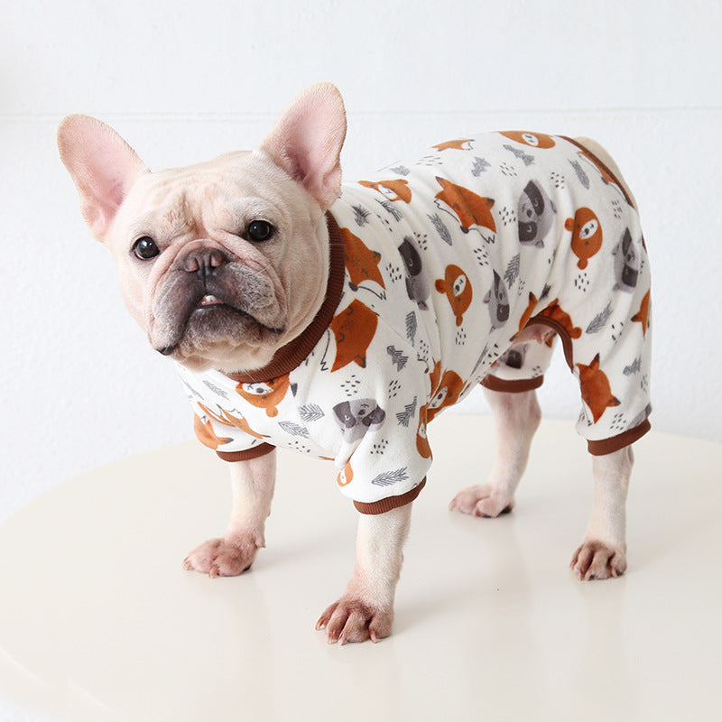 Dreamy French Bulldog Cozy Pajama Set for Bulldog Owners-fadou