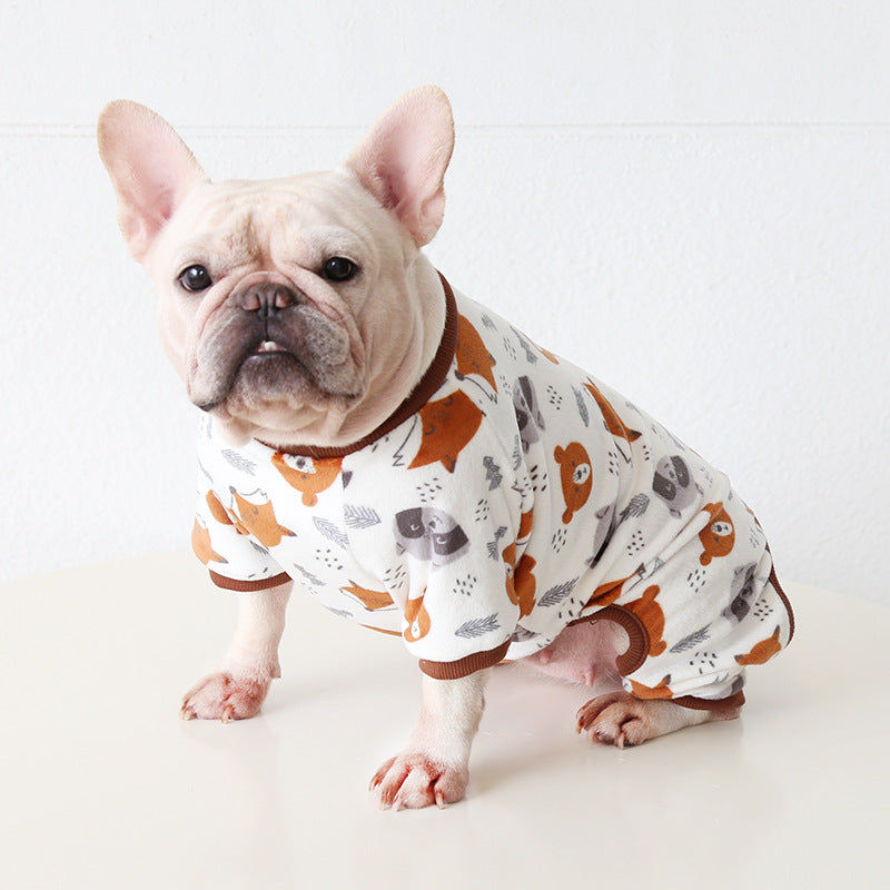 Dreamy French Bulldog Cozy Pajama Set for Bulldog Owners-fadou