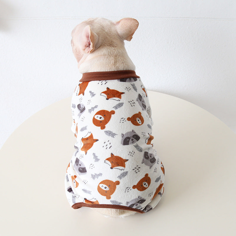 Dreamy French Bulldog Cozy Pajama Set for Bulldog Owners-fadou