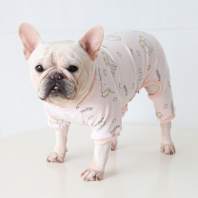 Dreamy French Bulldog Cozy Pajama Set for Bulldog Owners-fadou