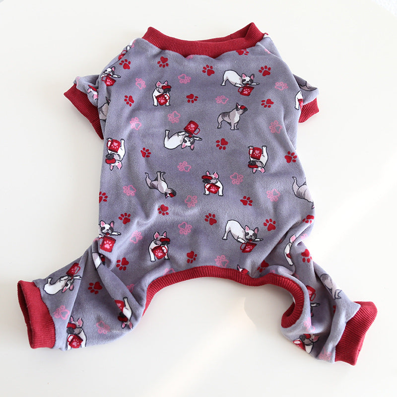 Dreamy French Bulldog Cozy Pajama Set for Bulldog Owners-fadou