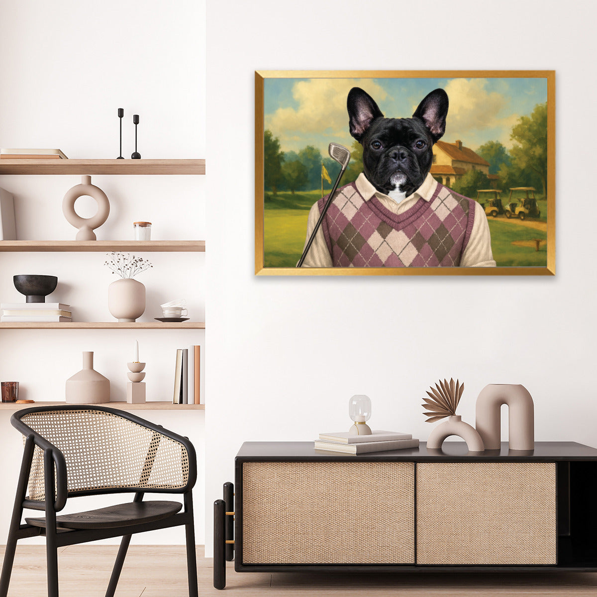 French Bulldog Personalized Canvas Wall Art for Everyday Wear-fadou