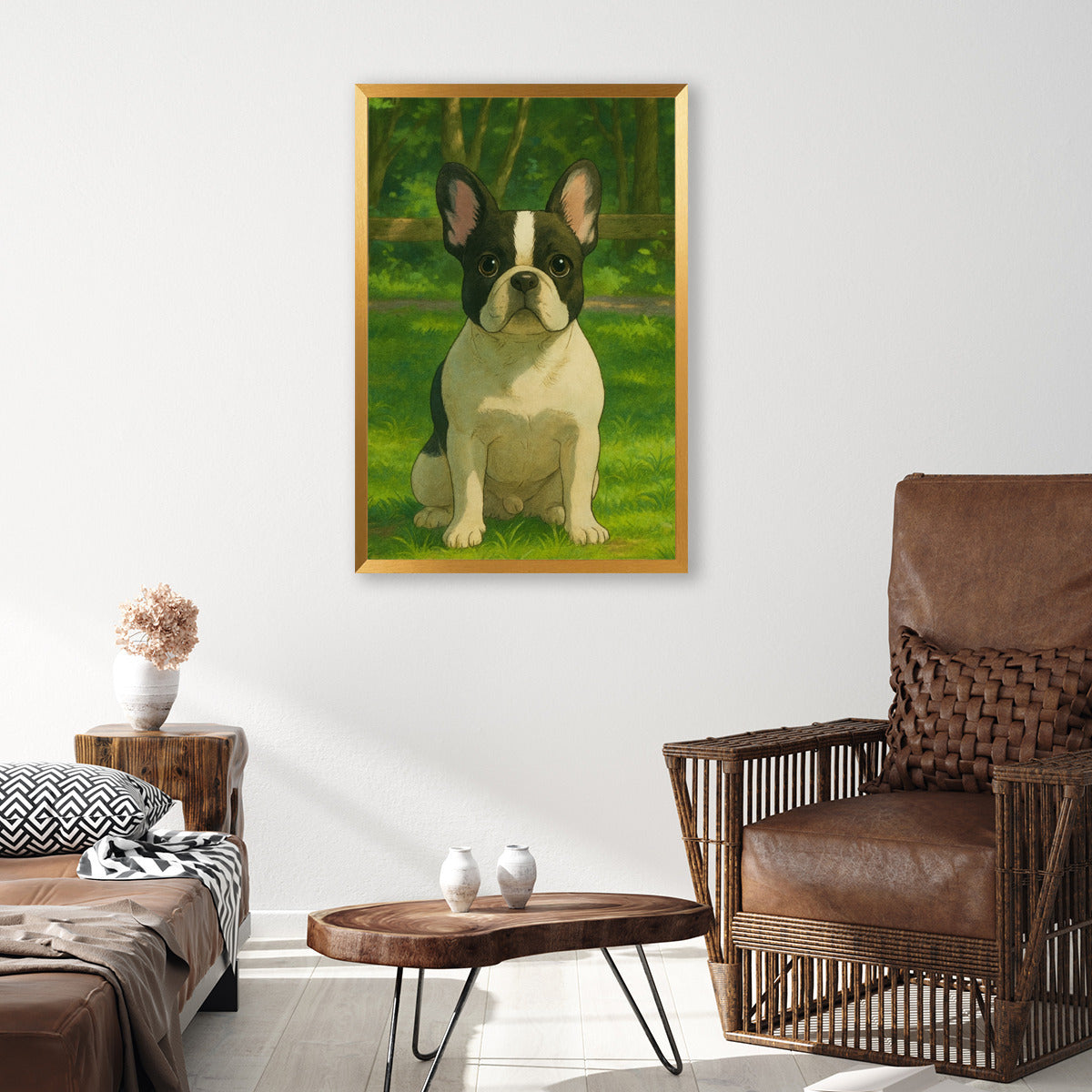 French Bulldog Personalized Wall Print for Frenchie Enthusiasts-fadou