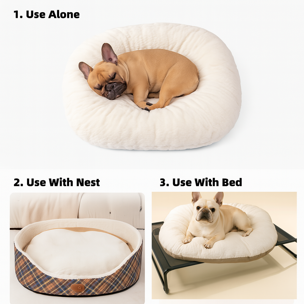 French Bulldog Soft Dog Lounger for Brachycephalic Dogs-fadou
