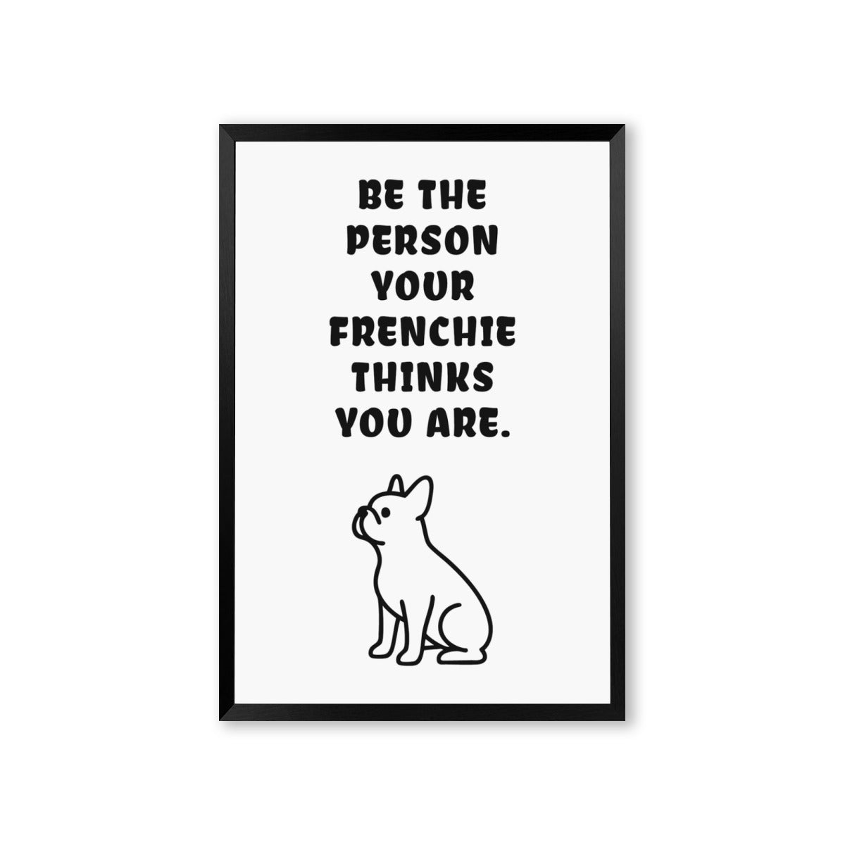 Barney French Bulldog Wall Print for Frenchie Enthusiasts-fadou