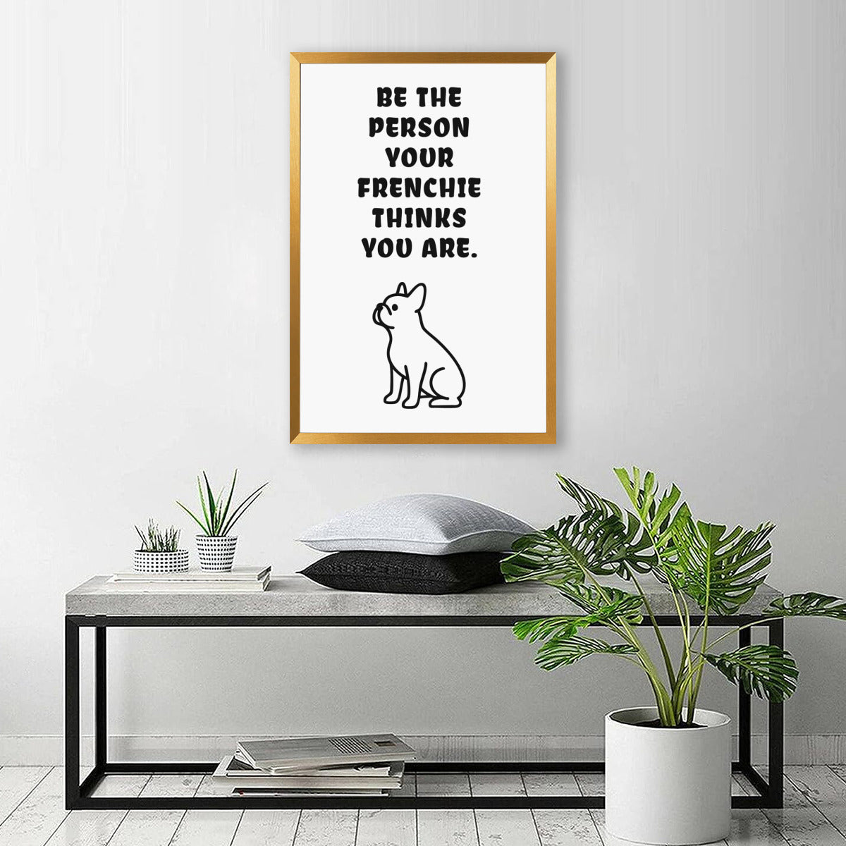 Barney French Bulldog Wall Print for Frenchie Enthusiasts-fadou
