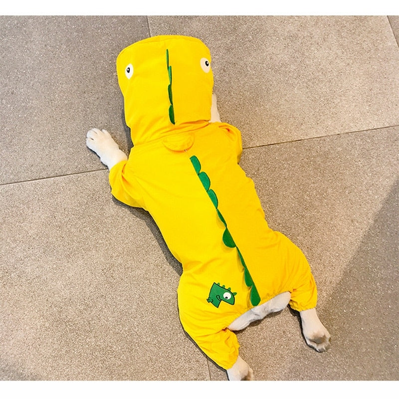Jaketly™ Frenchie Fashion Dinosaur Raincoat for Cozy Nights-fadou