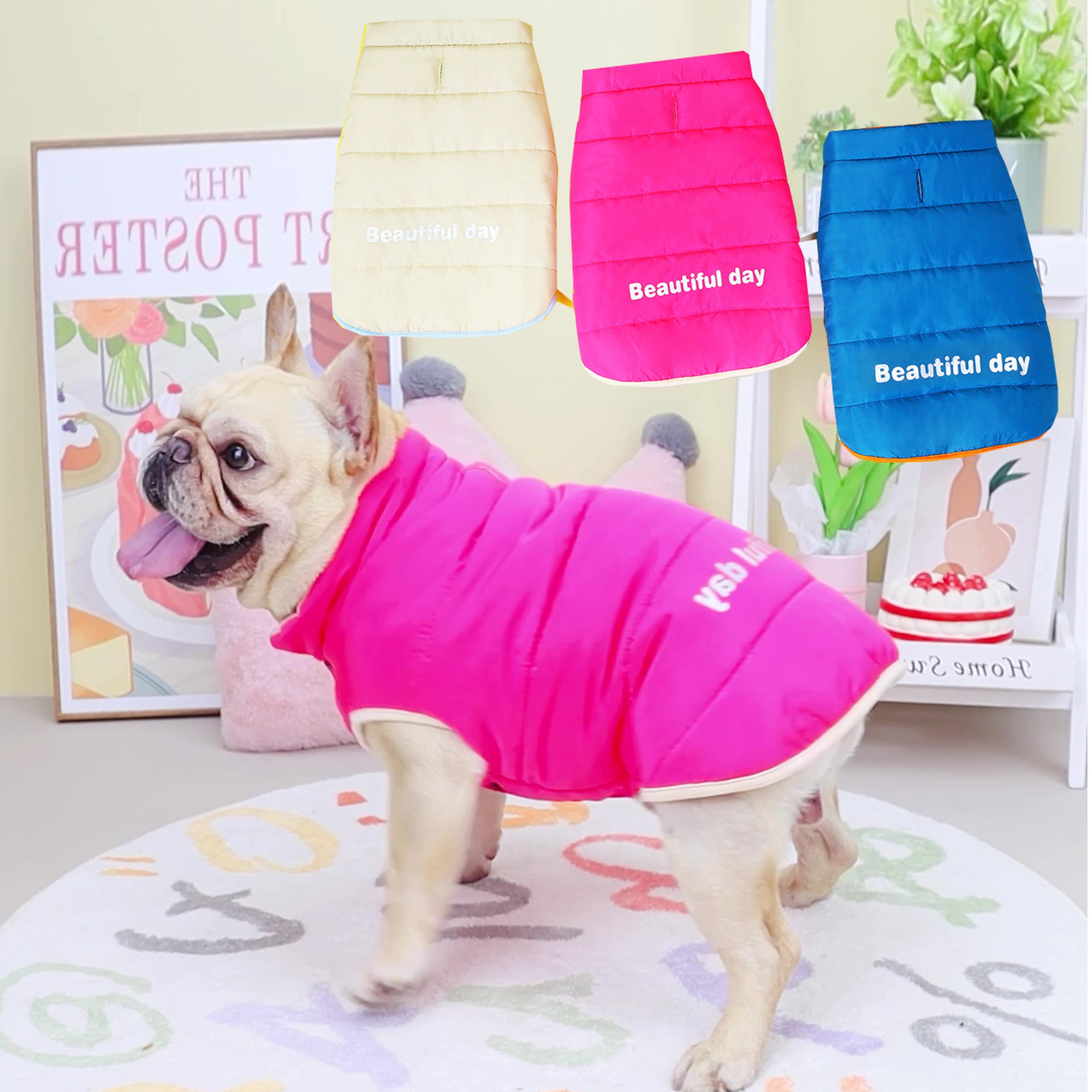 French Bulldog Fleece Warm Outerwear for Training Sessions-fadou