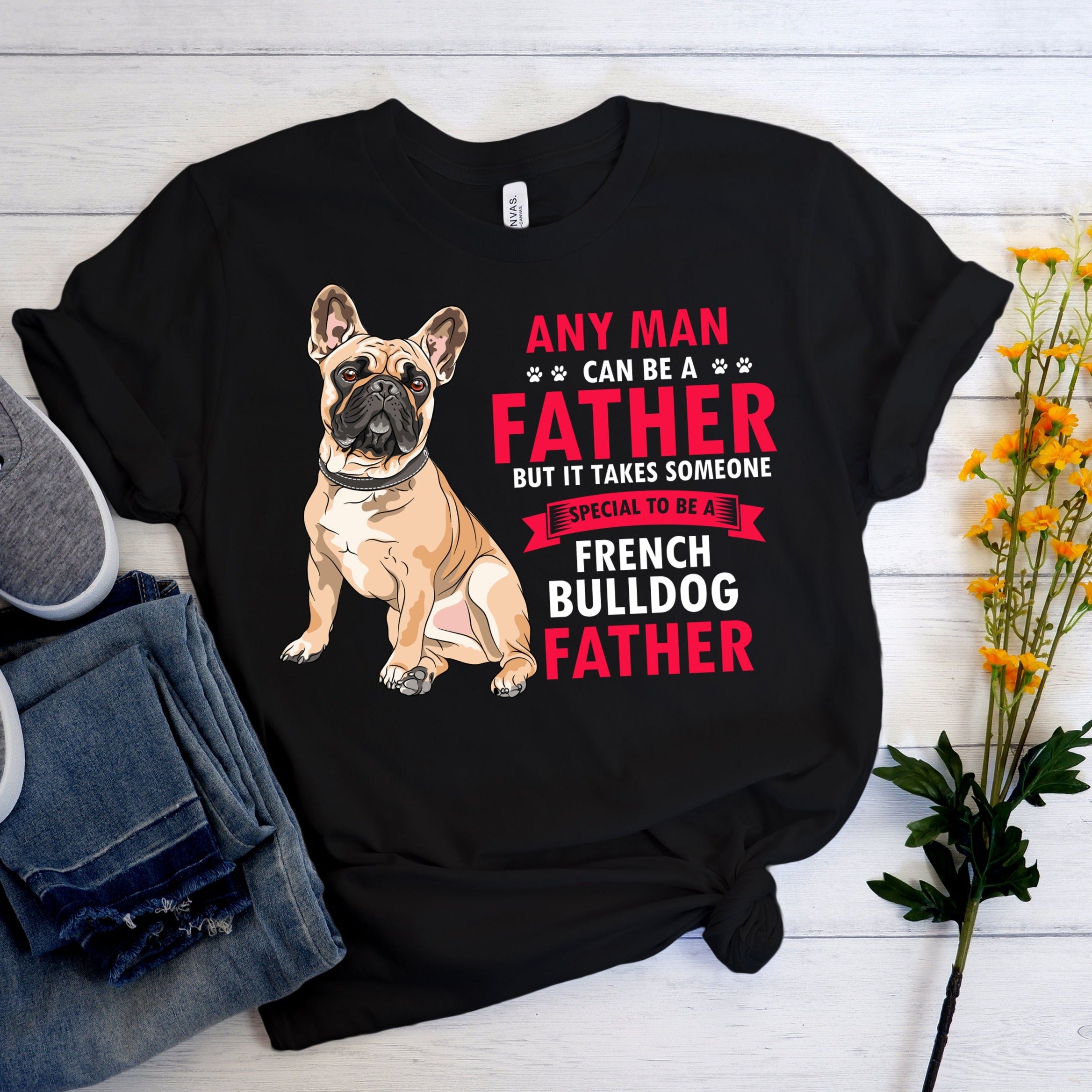 Foriva French Bulldog Cotton T-Shirt for Dog Moms & Dads-fadou