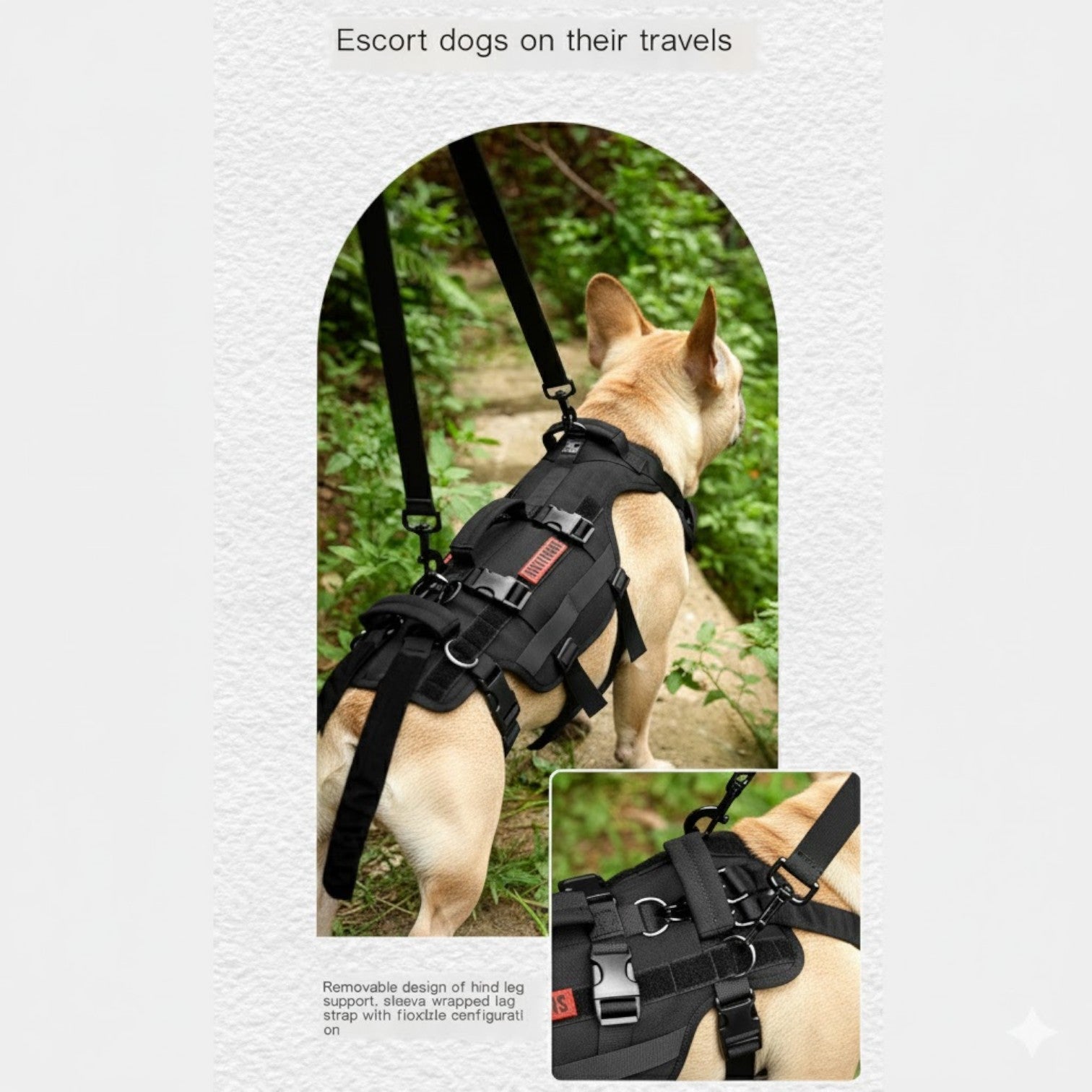 FrenLift™ Frenchie Support Harness – Heavy-Duty for French Bulldogs-fadou