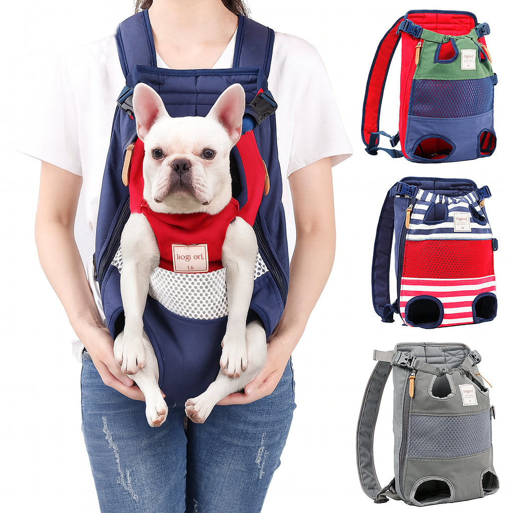 French Bulldog Lightweight Travel Sling for Short-Nosed Dogs-fadou