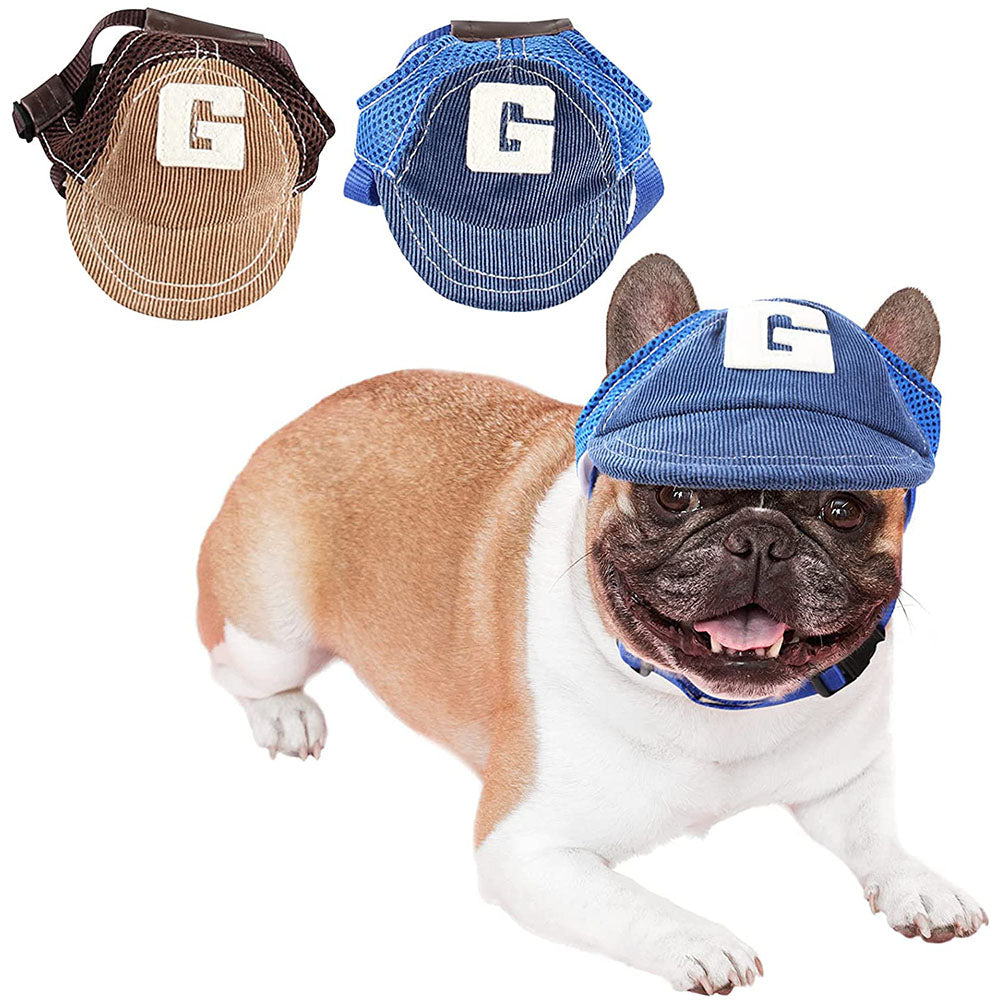 French Bulldog Baseball Cap Sun Protector for Small Breeds-fadou