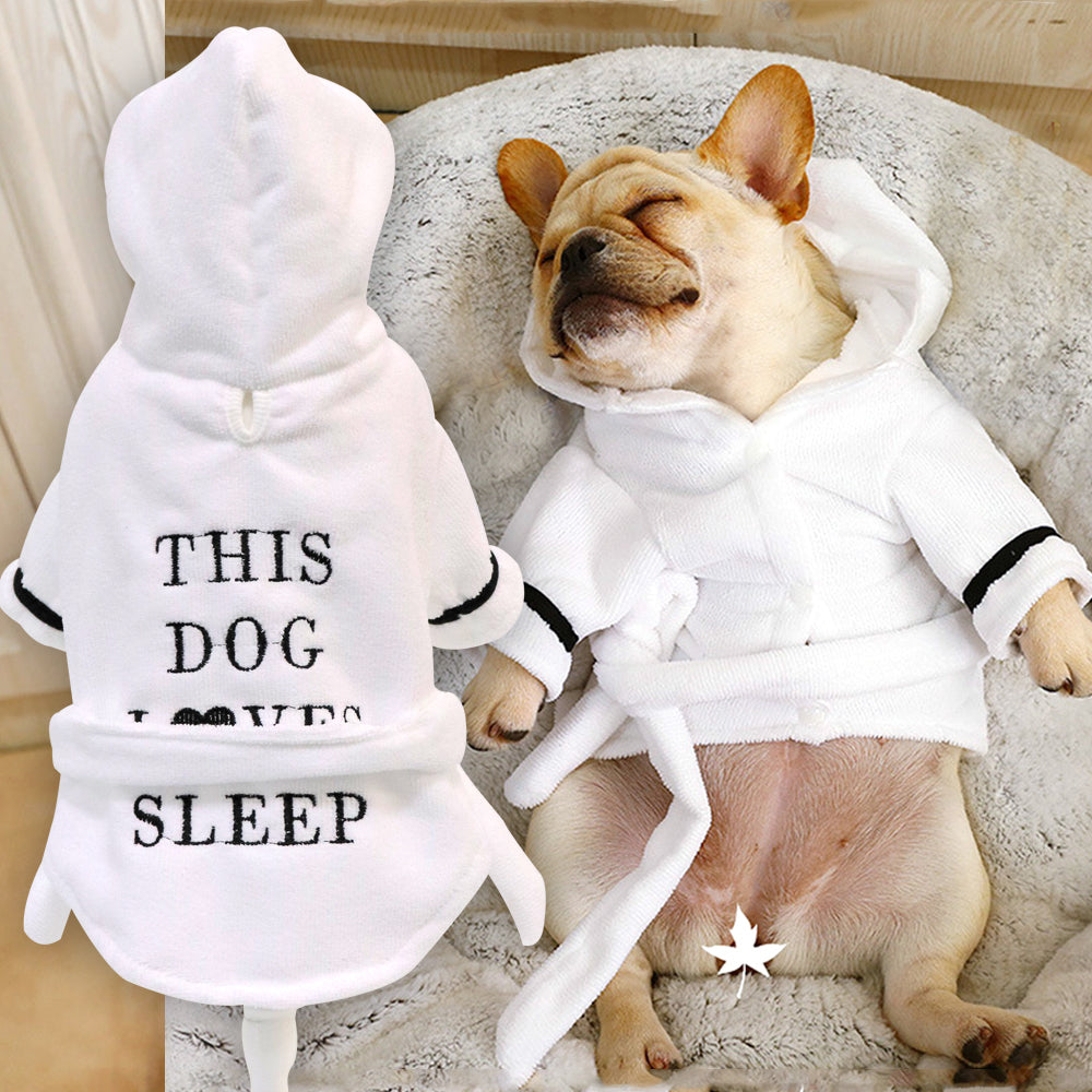 Bathrobe French Bulldog Bath Robe for Frenchie Enthusiasts-fadou