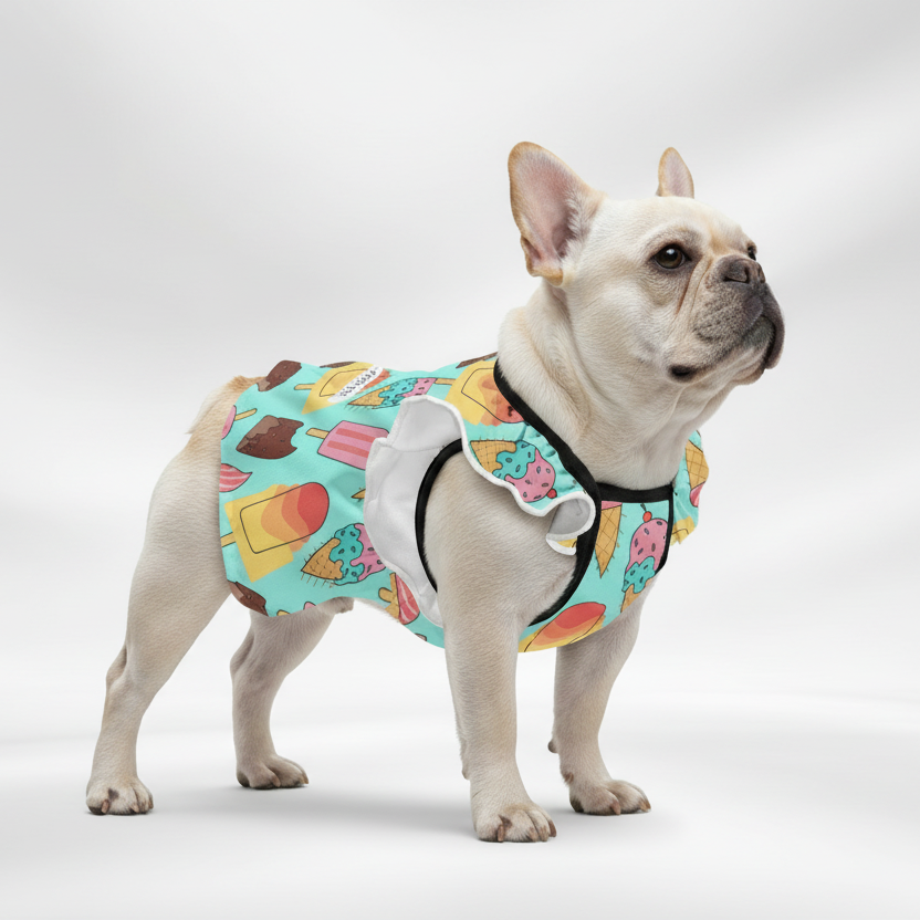 Chérie French Bulldog Cute Dress for Brachycephalic Dogs-fadou