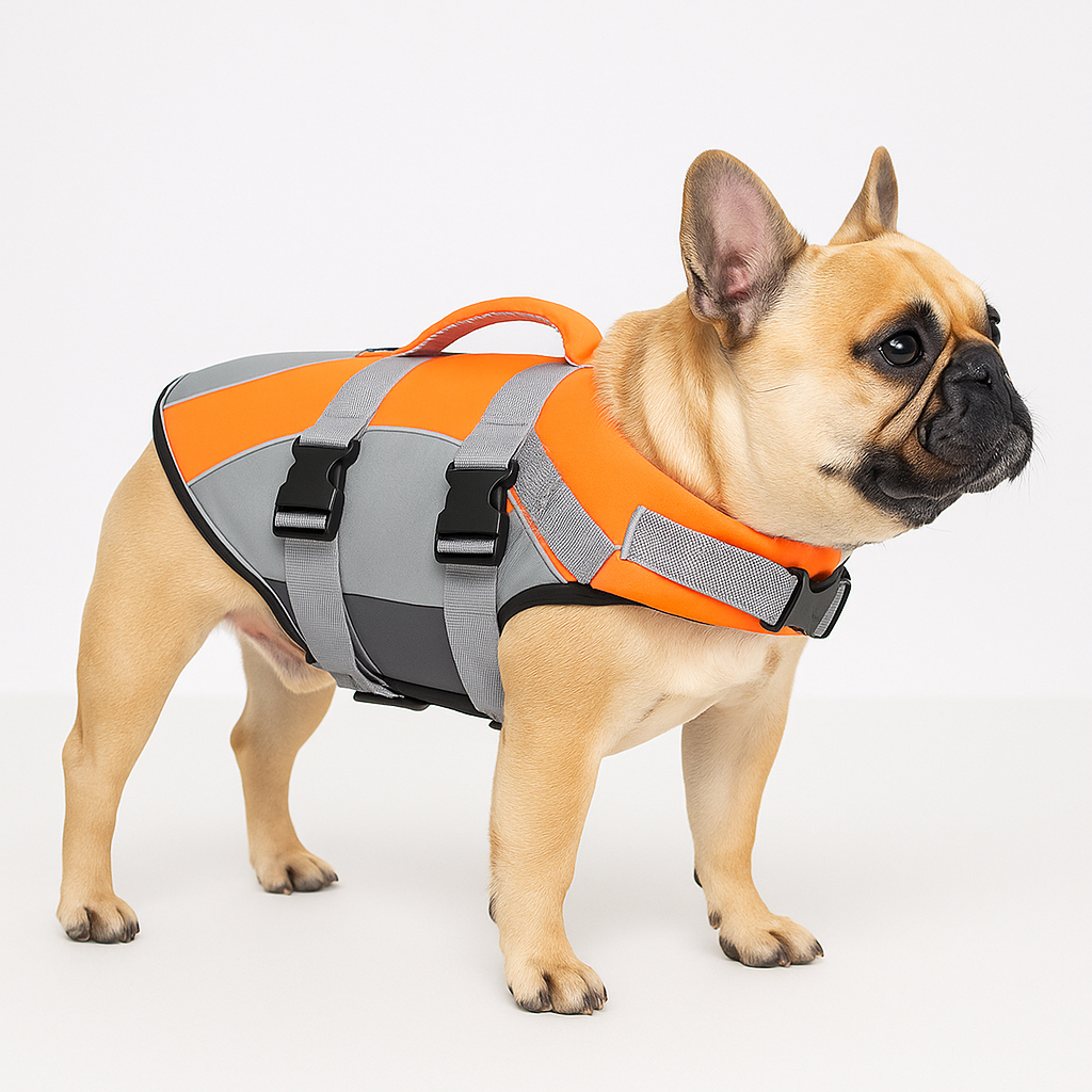 Reflective Adjustable Winter Jacket for French Bulldogs-fadou
