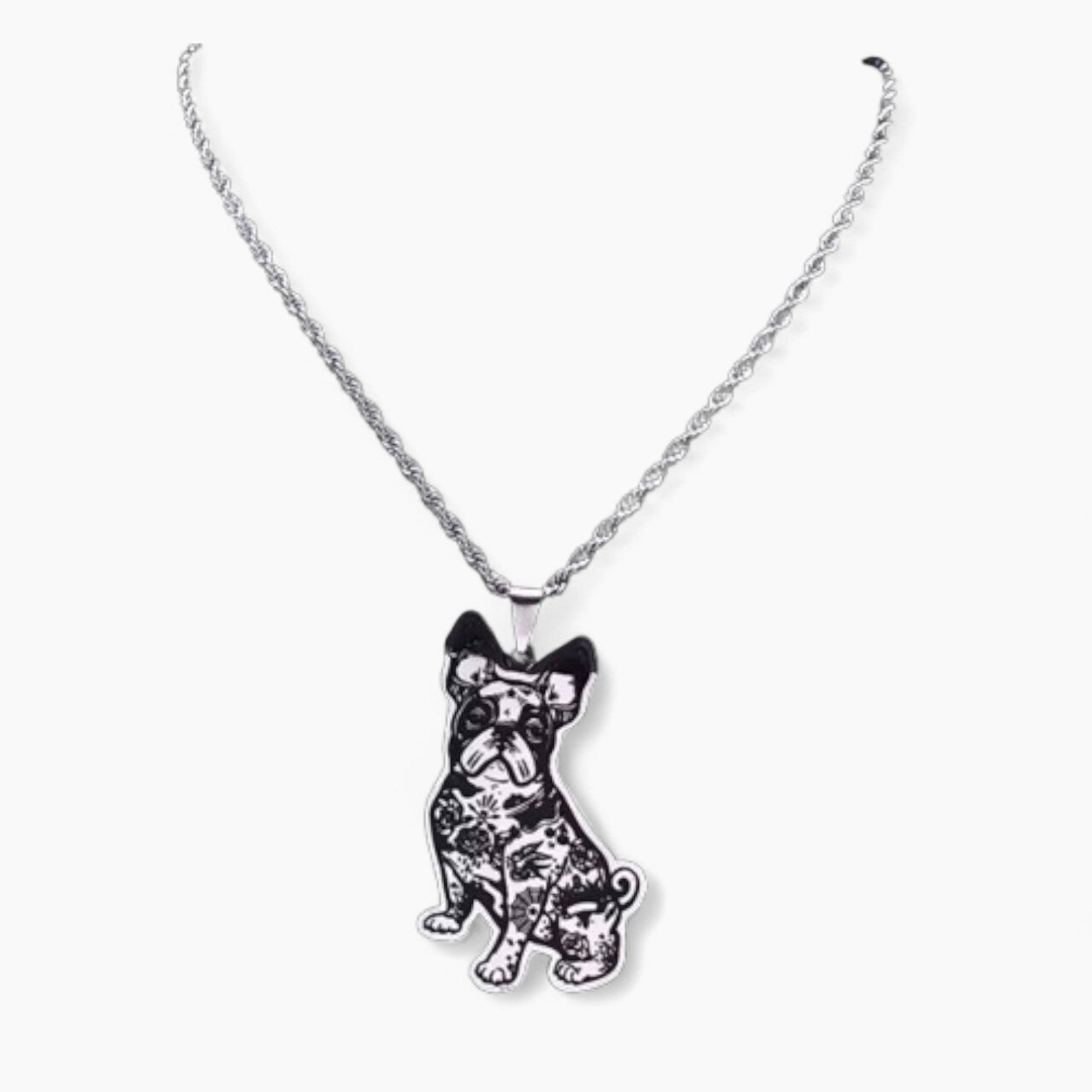 French Bulldog Stylish Charm Necklace for Dog Park Days-fadou