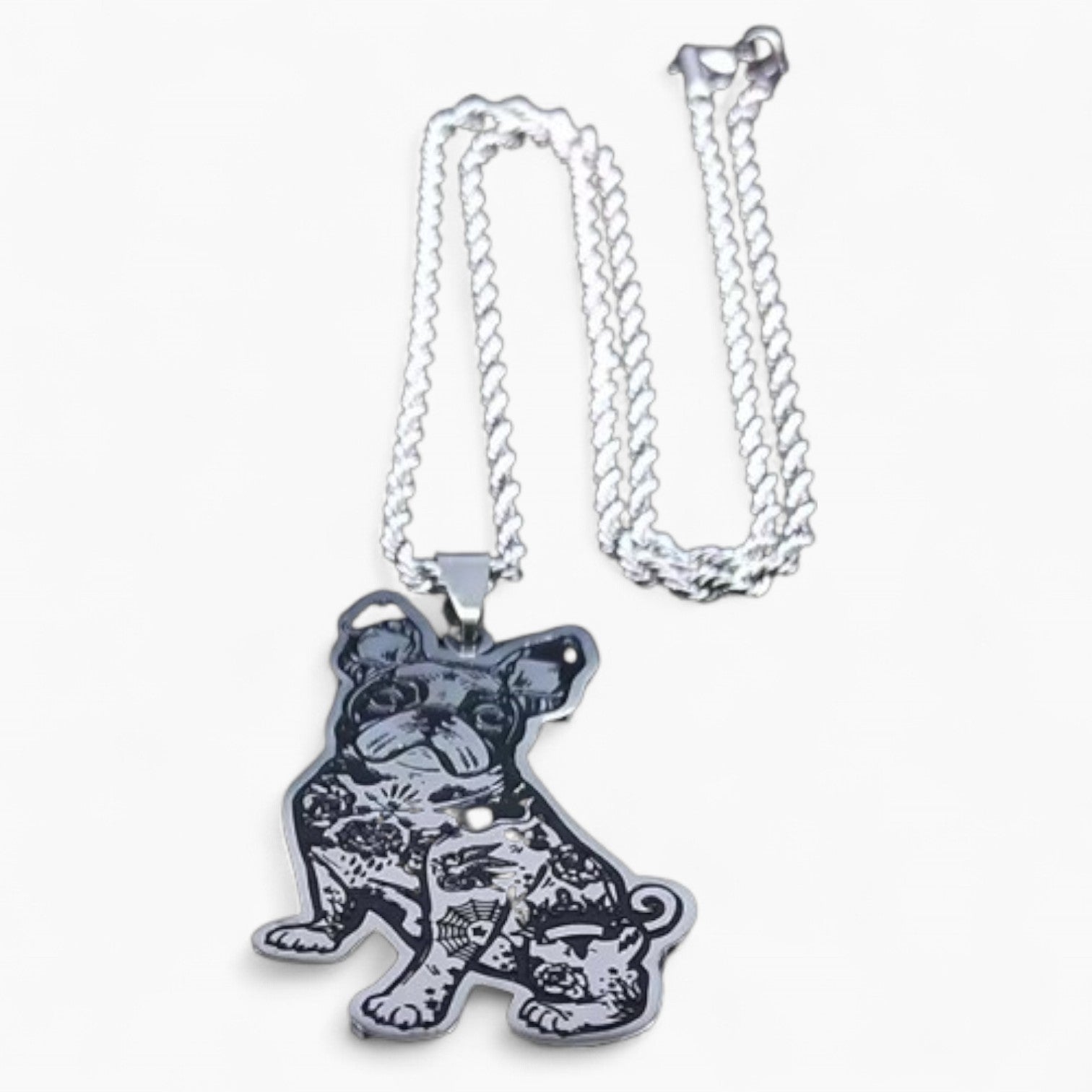 French Bulldog Stylish Charm Necklace for Dog Park Days-fadou