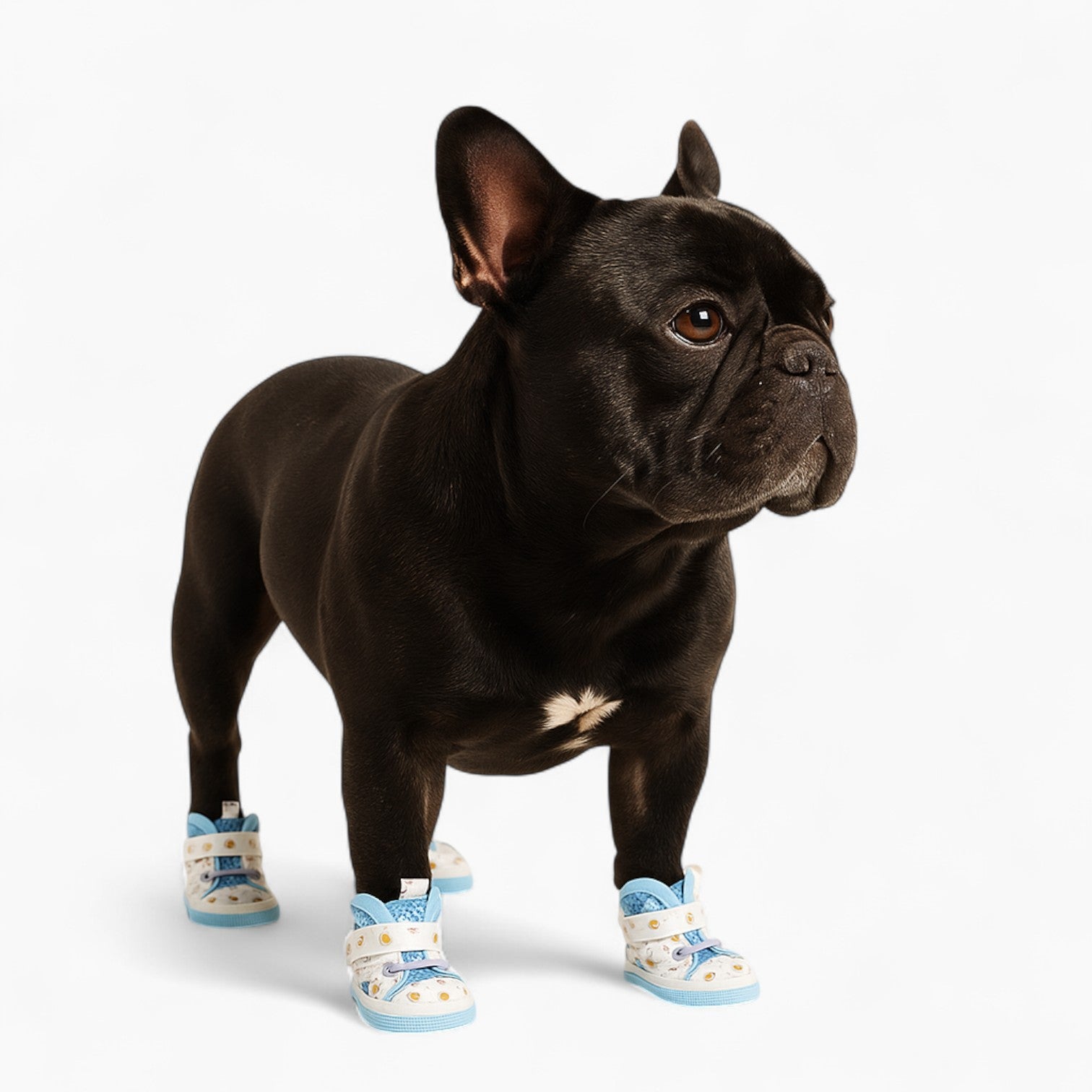 French Bulldog High-Top Canvas Sneakers for Dog Park Days-fadou