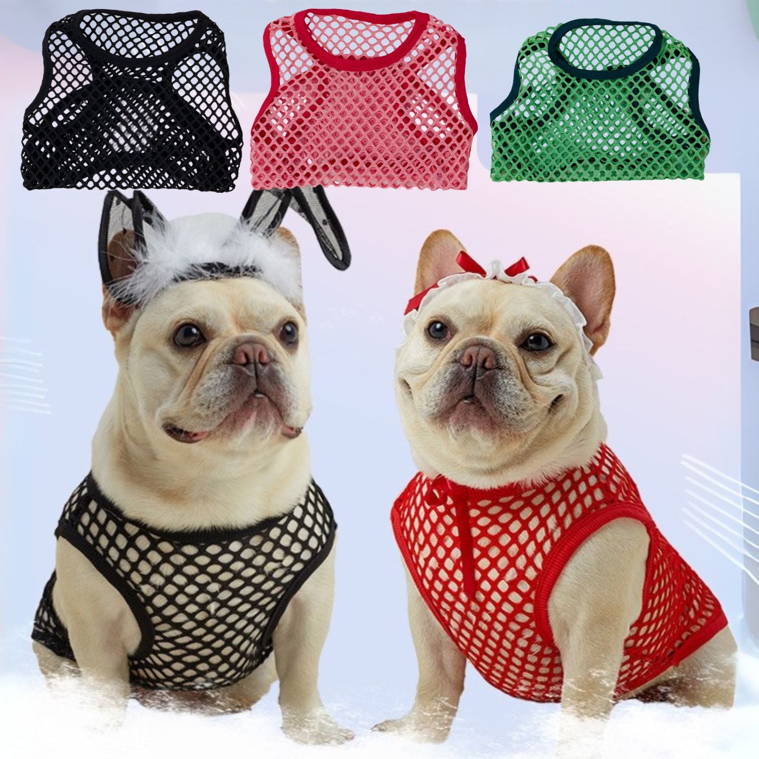 French Bulldog Summer Clothes – Thin Hollow Mesh for Dog Lovers and-fadou
