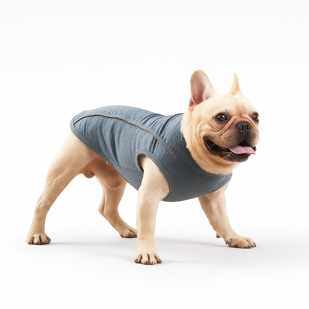 French Bulldog Breathable Cotton T-Shirt for Dog Park Days-fadou