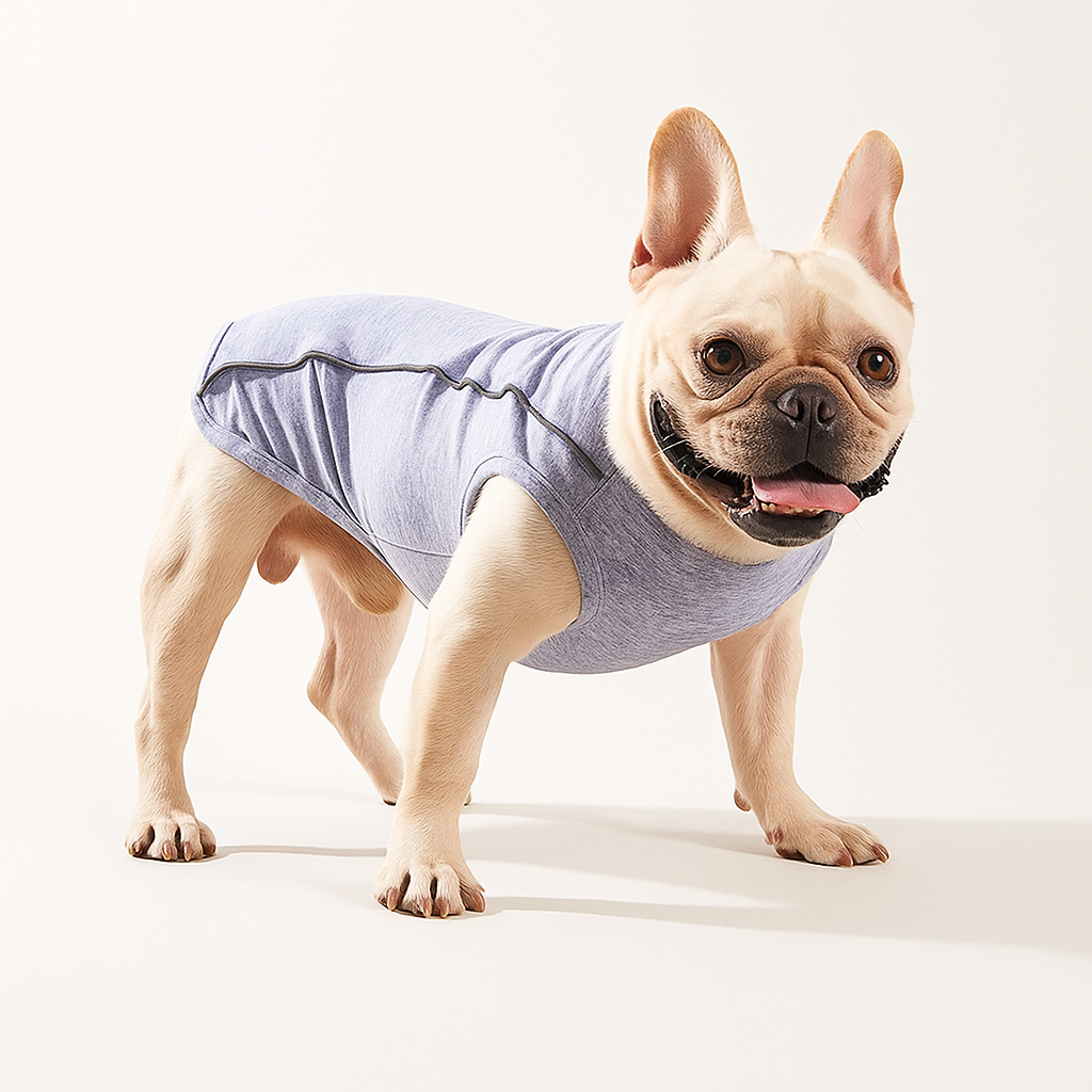 French Bulldog Breathable Cotton T-Shirt for Dog Park Days-fadou