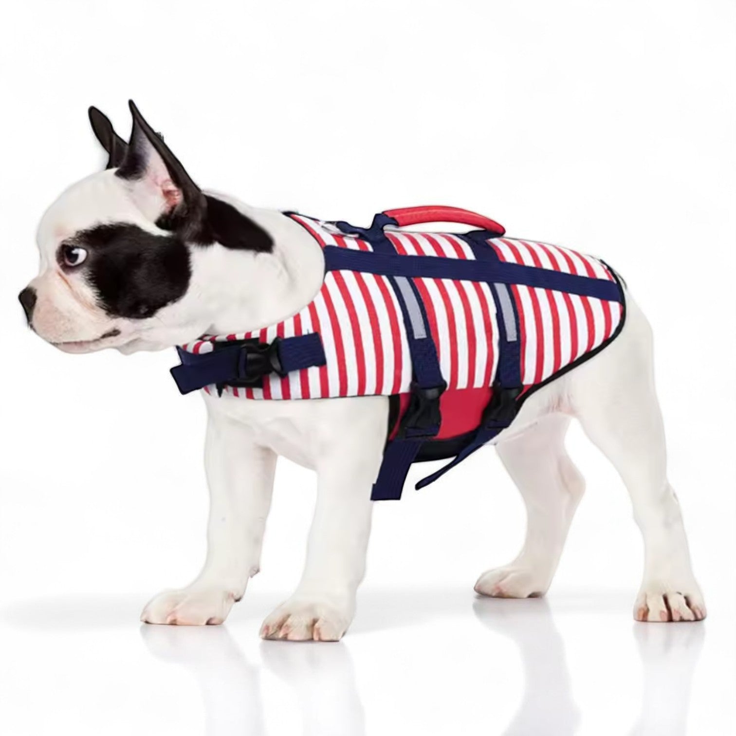 French Bulldog Reflective Pet Jacket for Short-Nosed Dogs-fadou