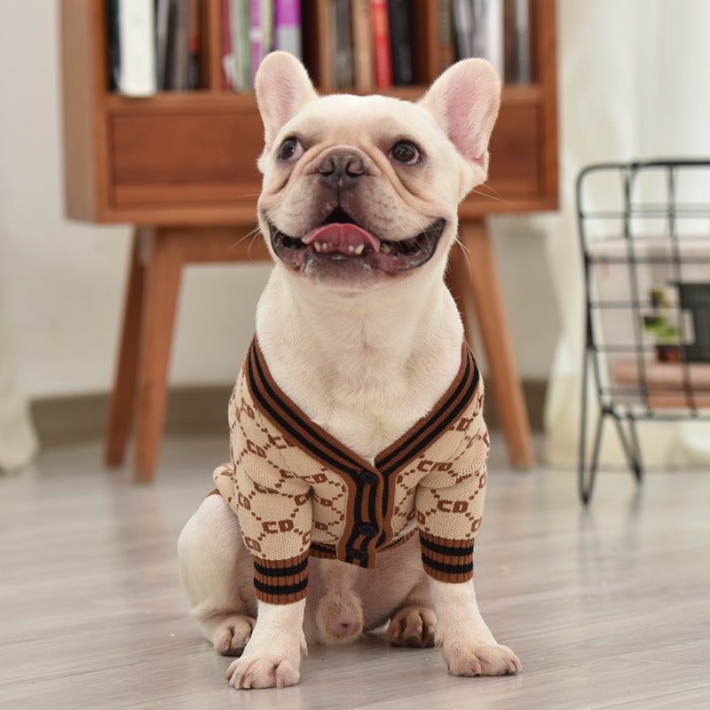 French Bulldog Stylish Knit Sweater for French Bulldogs-fadou