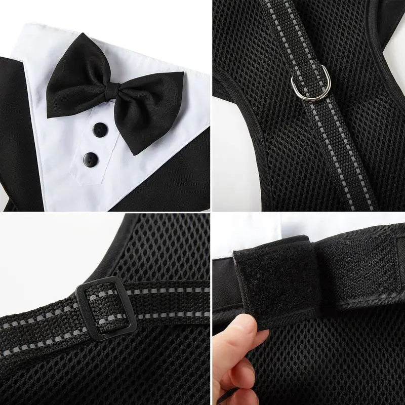 French Bulldog Tuxedo Harness – Formal Dog Suit for French Bulldogs-fadou