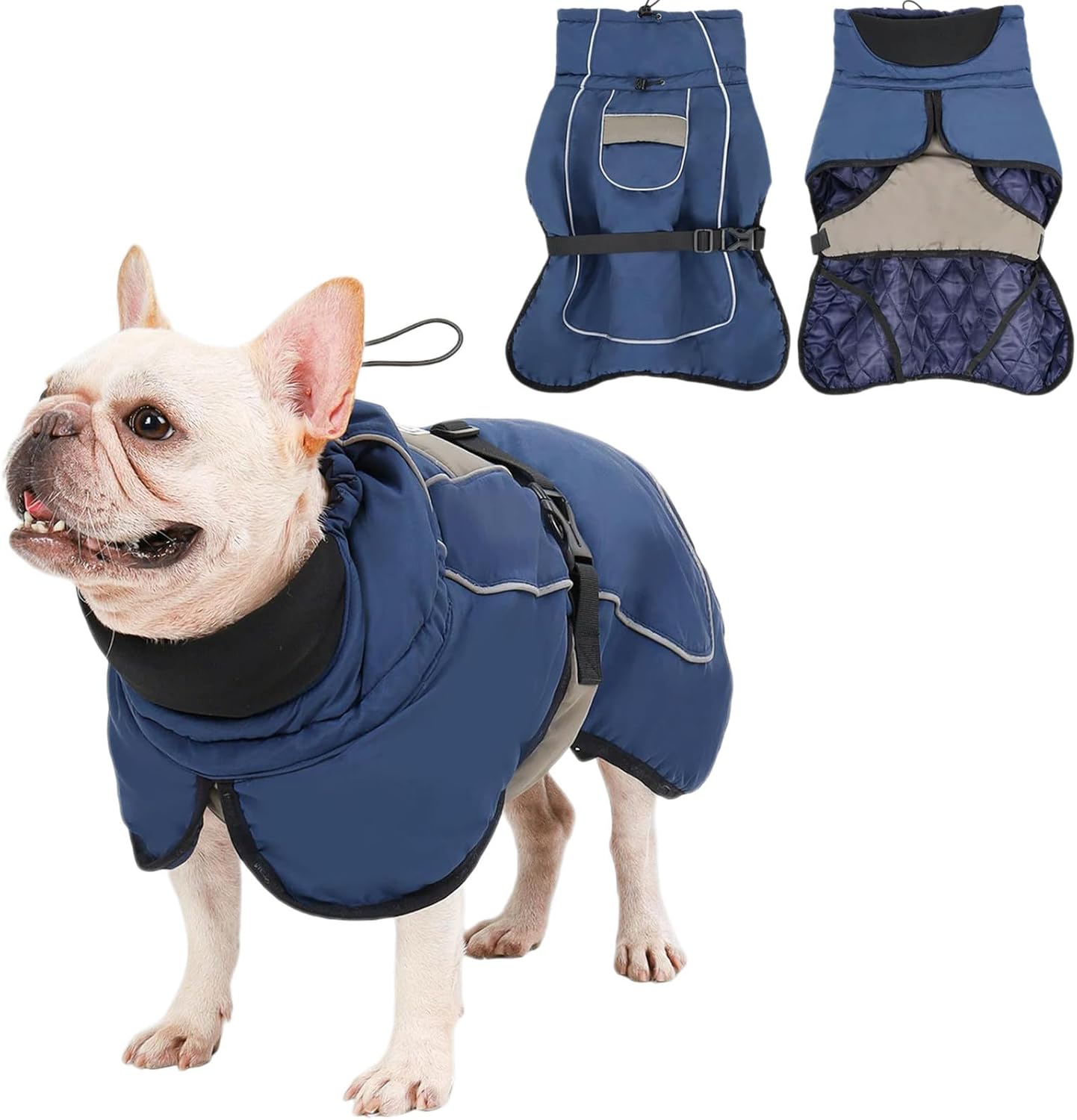 French Bulldog Warm Winter Jacket for Outdoor Adventures-fadou
